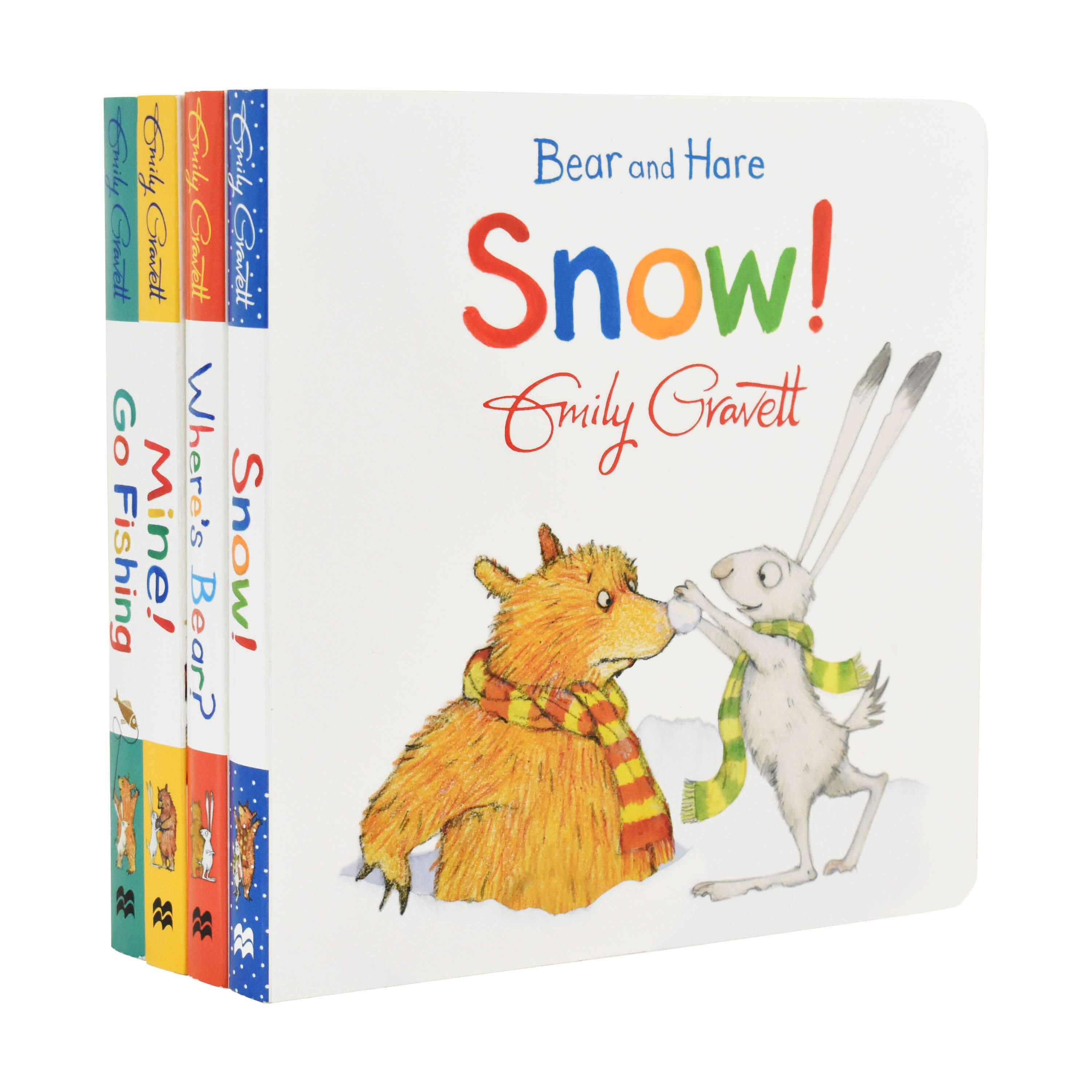 Bear and Hare 4 Books by Emily Gravett �C Ages 0-5 �C Board Book