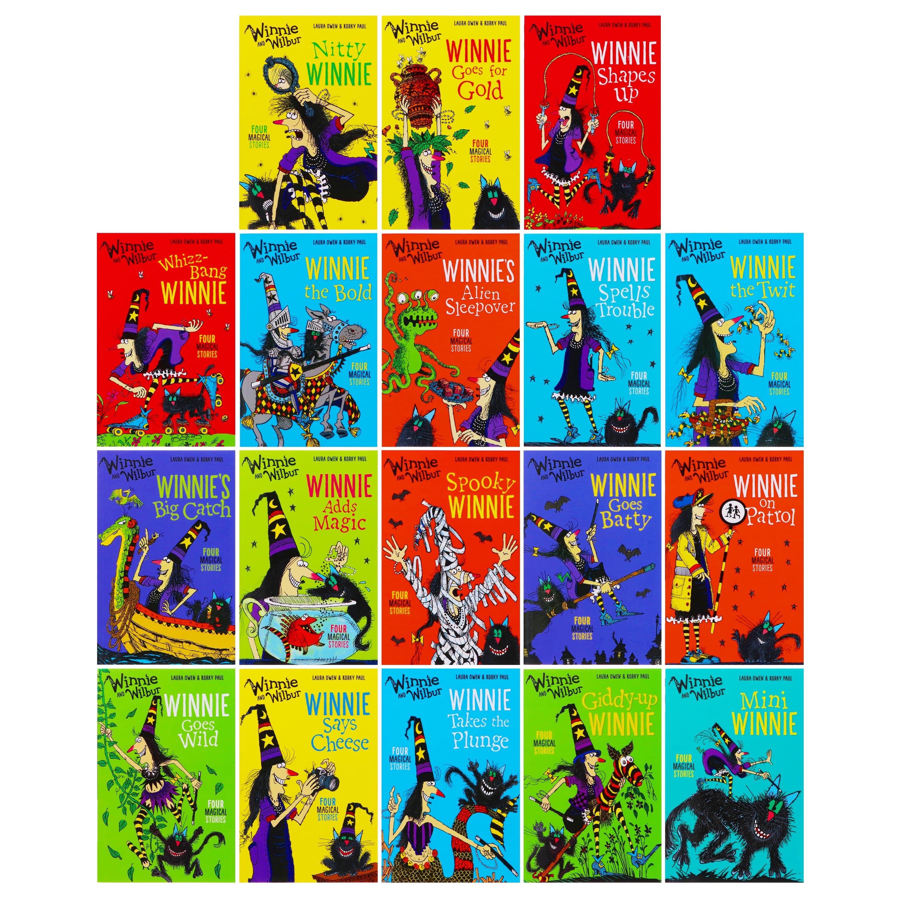 Winnie and Wilbur 18 Magical Fiction Books Children Collection Box Set by Laura Owen-Korky Paul - Ages 7-9 - Paperback