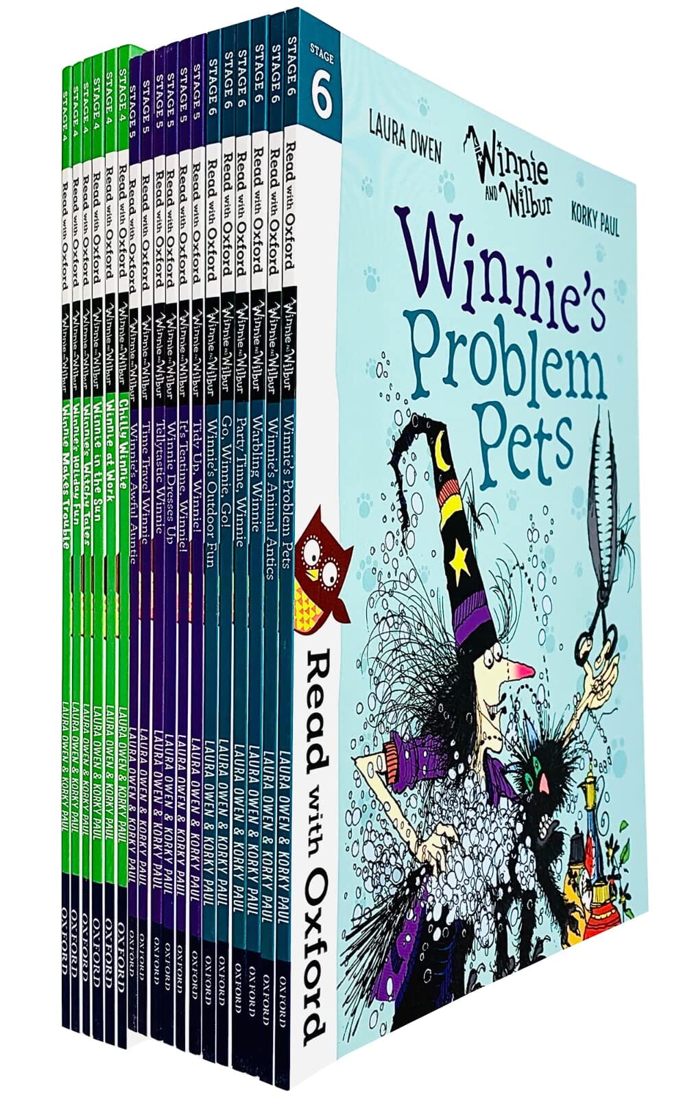 Read With Oxford: Winnie And Wilbur 18 Books Collection Set Level Stage 4, 5 & 6 - Ages 4-6 - Paperback