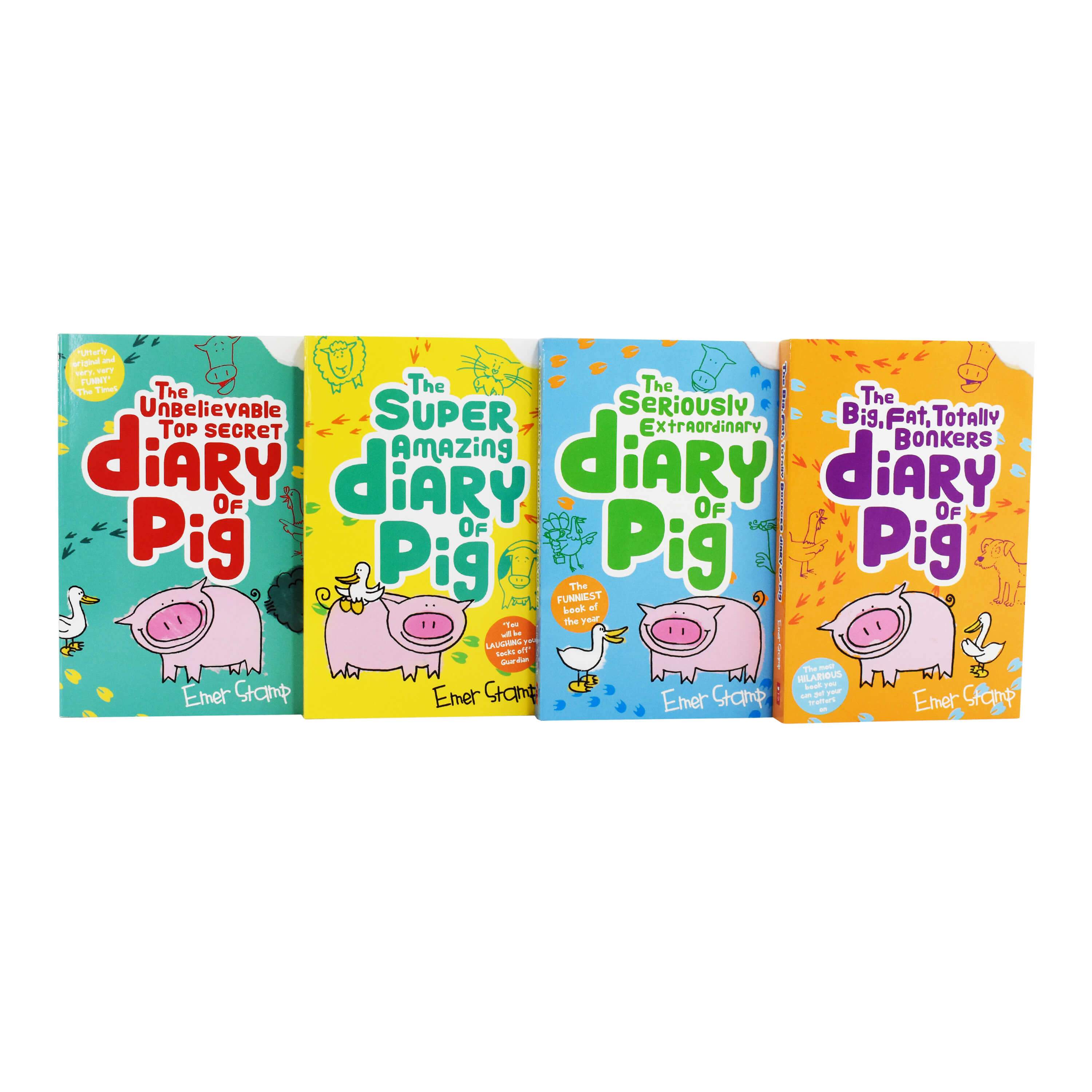 The Diary Of Pig Collection 4 Books Set By Emer Stamp - Ages 8-11 - Paperback