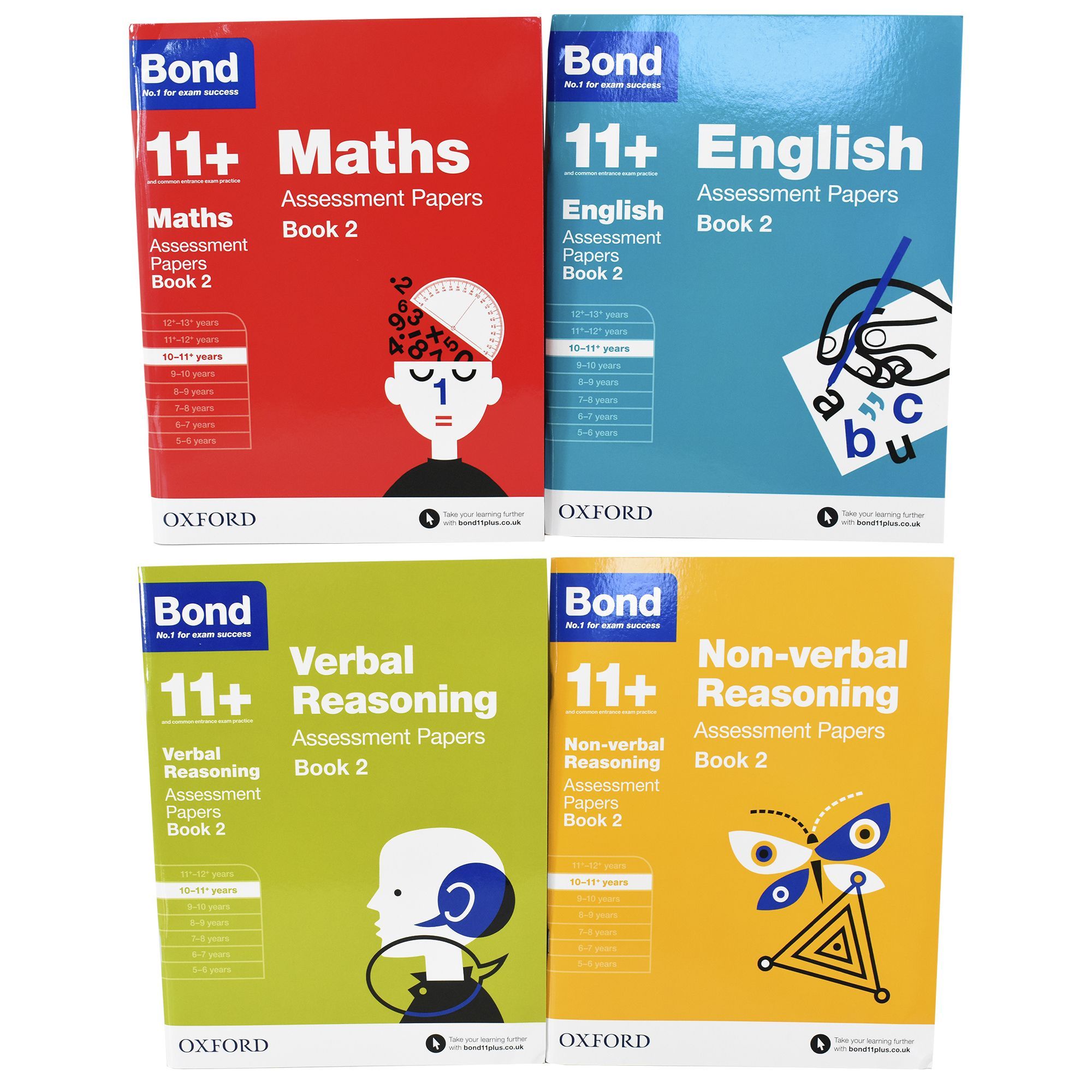 Bond 11+ Assessment Papers Book 2 (10-11 Years) 4 Books Collection by Oxford - Paperback
