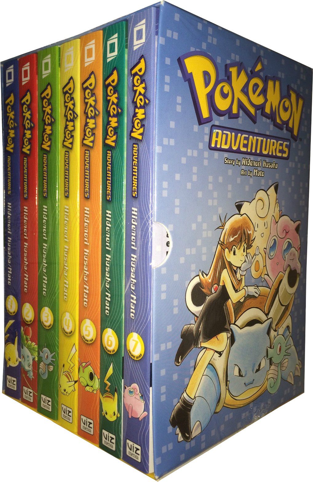 Pokemon Adventures Vol. 1-7: Red & Blue Box Set by Hidenori Kusaka - 7+ - Paperback