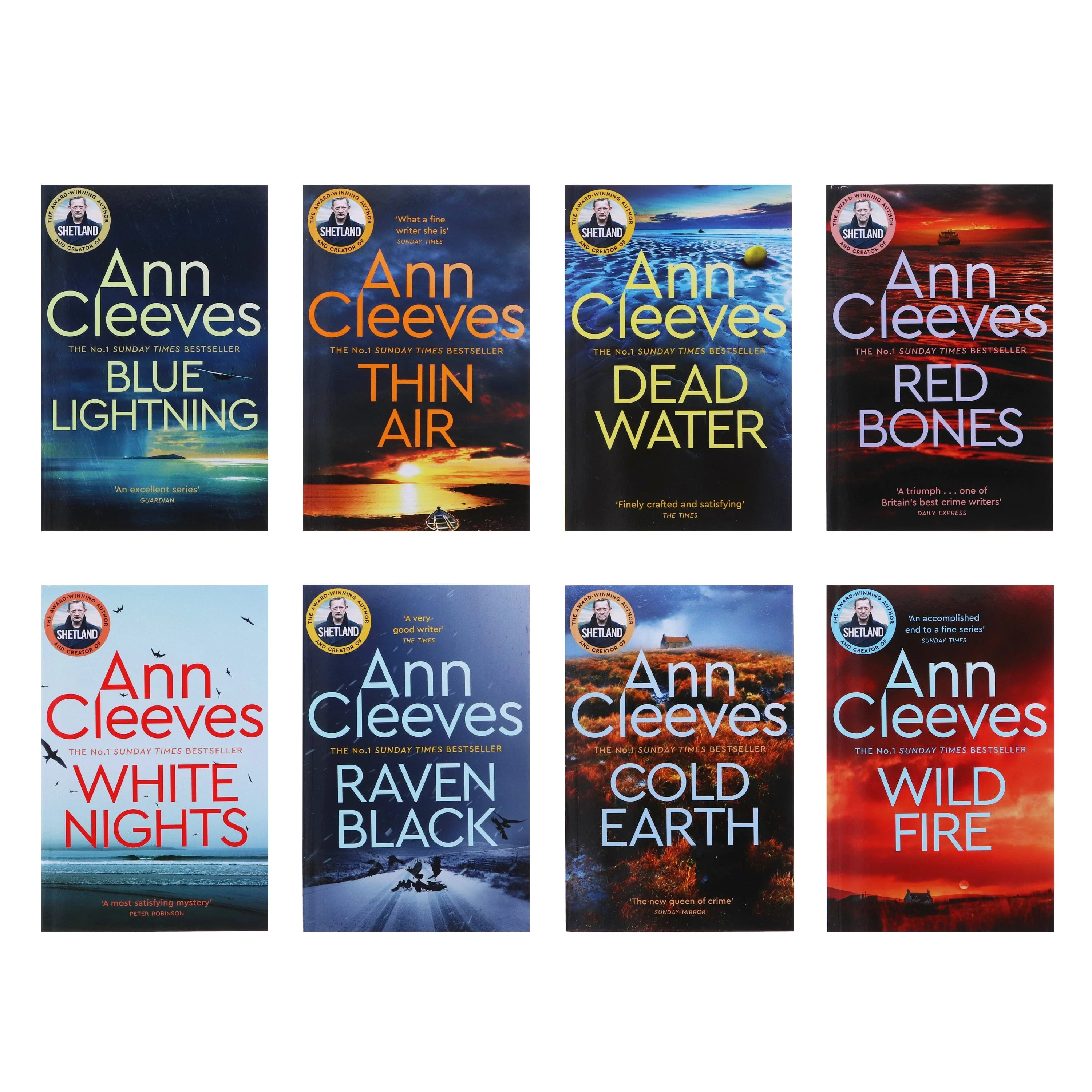 Ann Cleeves Shetland Series 8 Books Collection Set - Adult - Paperback