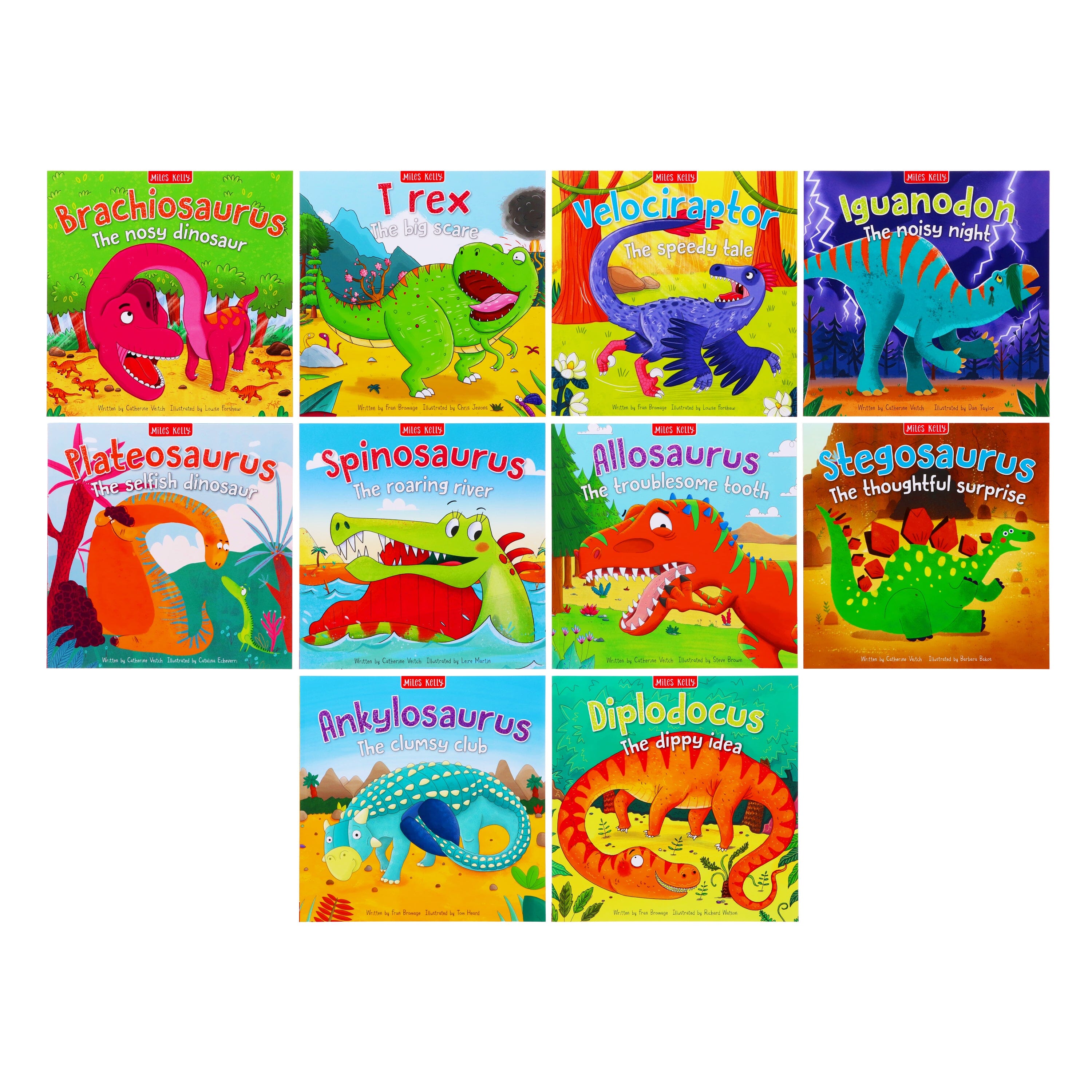 Miles Kelly Dinosaur Adventures 10 Books Collection Set By Catherine Veitch - Ages 2+ - Paperback