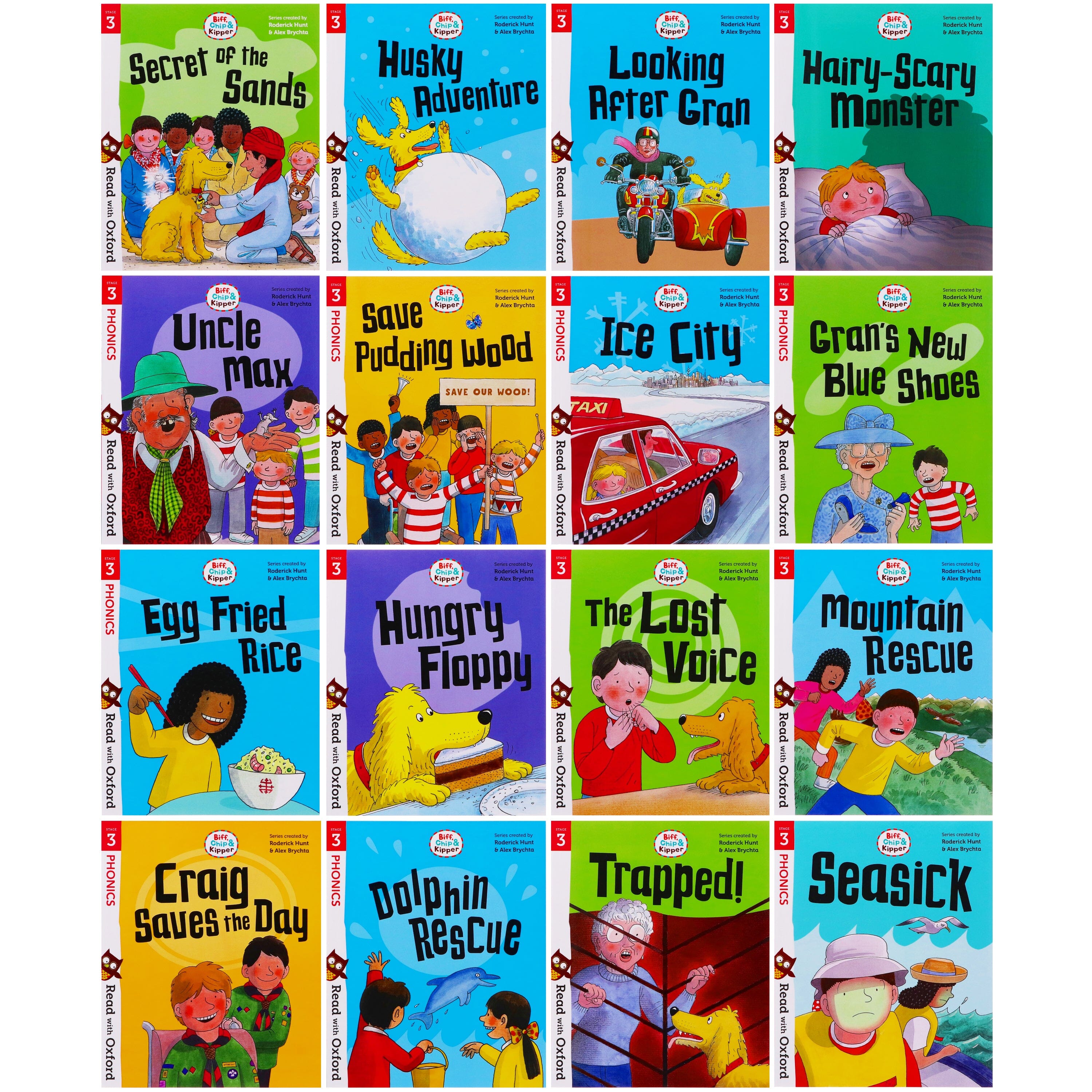 Biff, Chip and Kipper: Read with Oxford Stage 3 16 Books Collection Set by Roderick Hunt - Age 5+ - Paperback