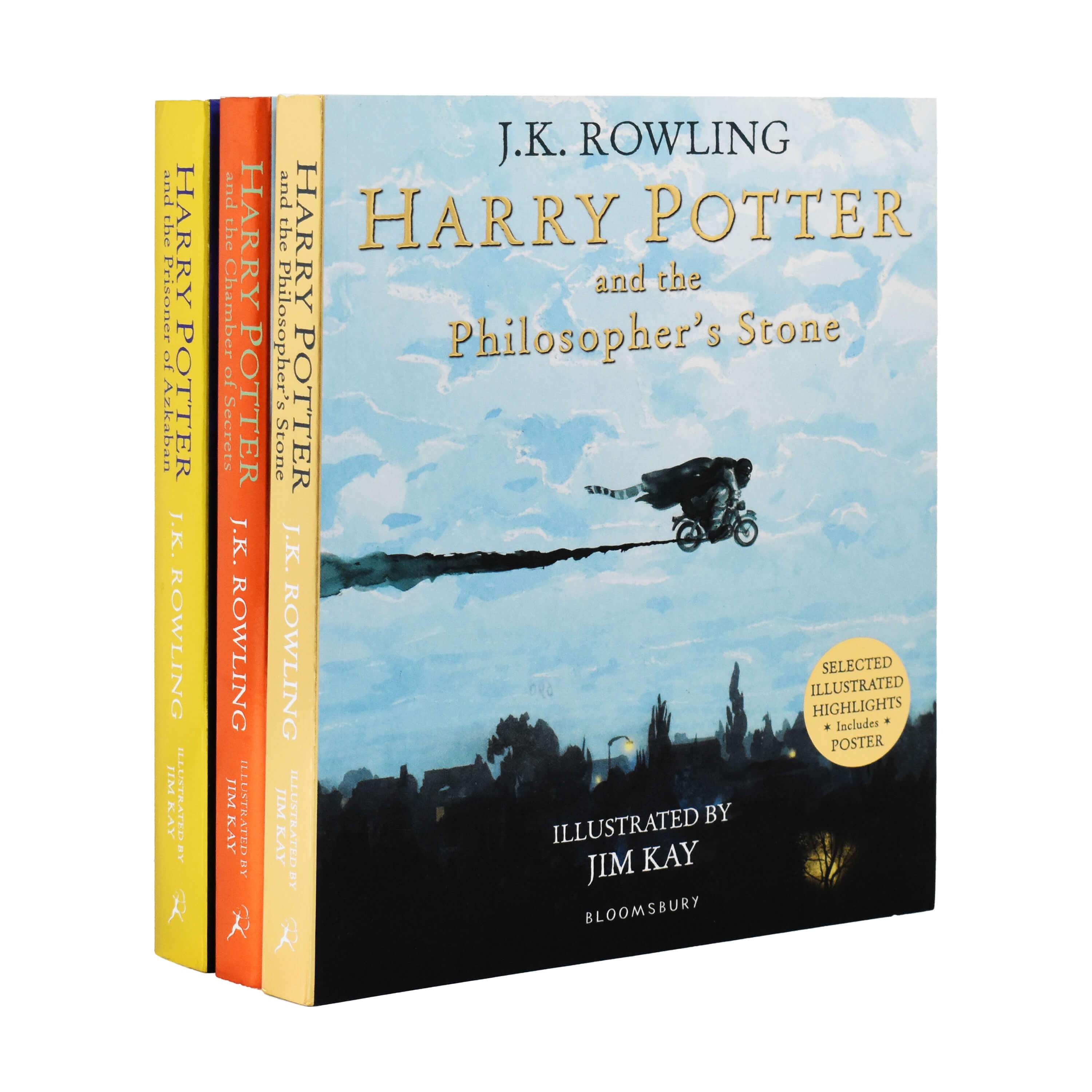 Harry Potter by J.K. Rowling Illustrated by Jim Kay 3 Books Collection – Ages 9-14 – Paperback