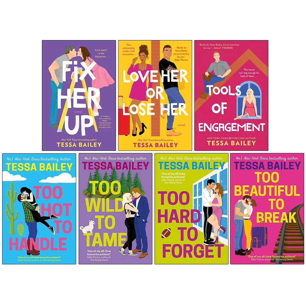 Romancing the Clarksons & Hot And Hammered Series By Tessa Bailey 7 Books Collection Set - Fiction - Paperback