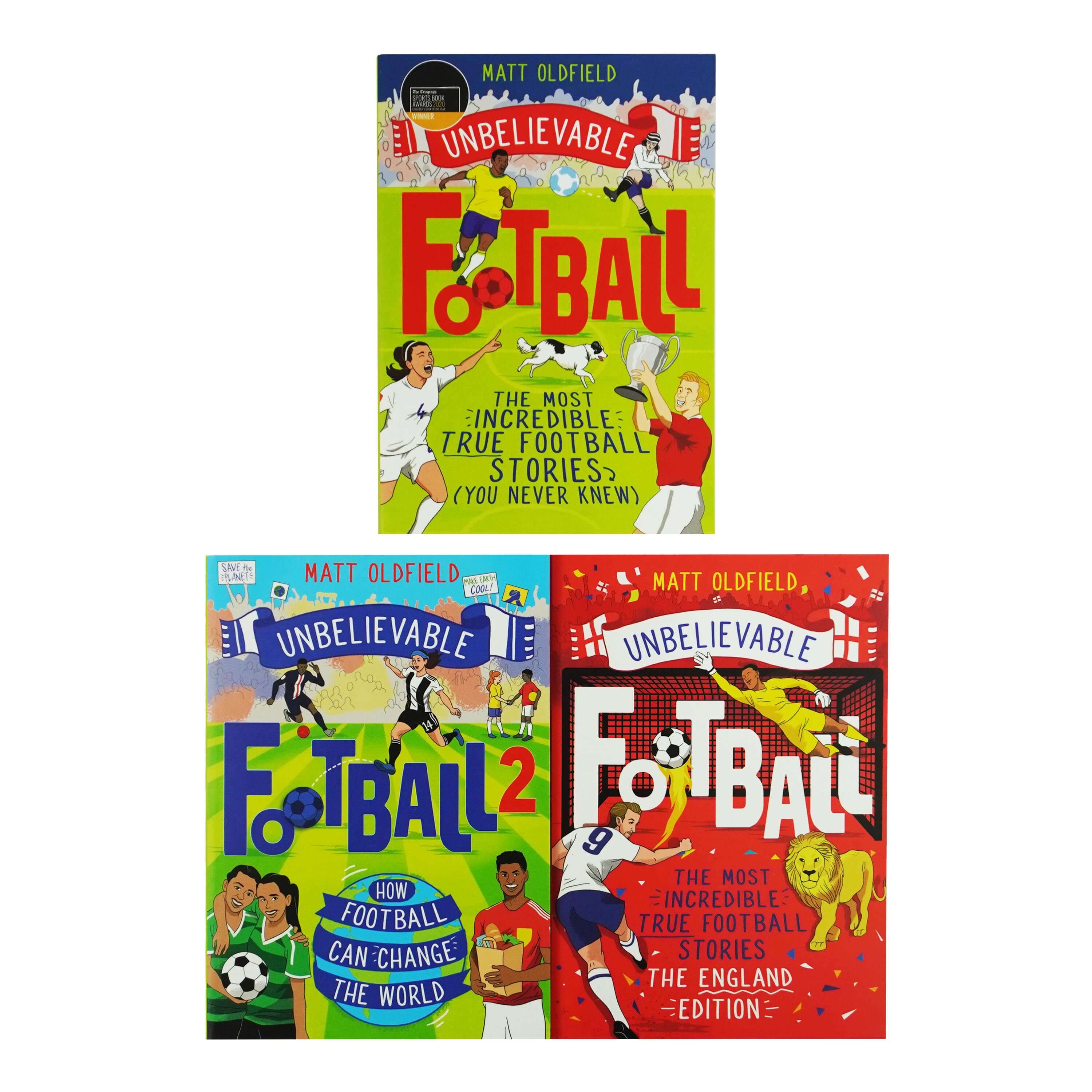 Unbelievable Football True Stories By Matt Oldfield 3 Books Collection Box Set - Ages 8-12 - Paperback