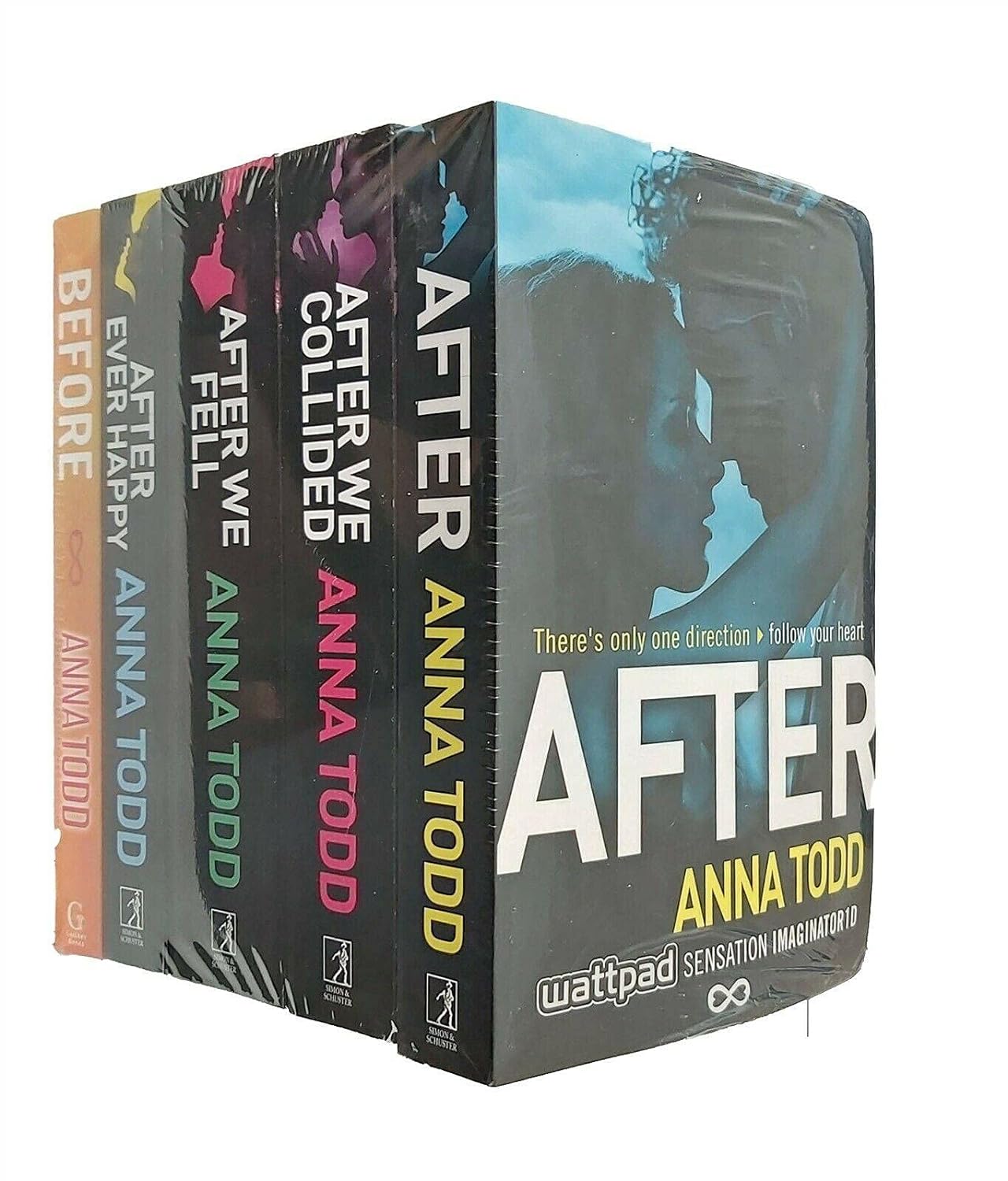 The Complete After Series Collection 5 Books Box Set by Anna Todd (After Ever Happy, After, After We Collided, After We Fell, Before) Paperback