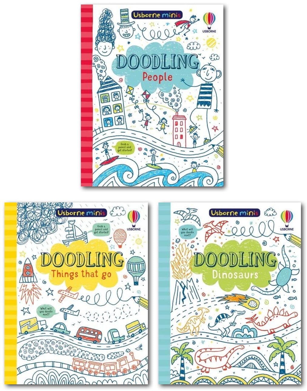 Usborne Minis: Doodling by Sam Smith 3 Books Collection set - Ages 6-9 - Paperback