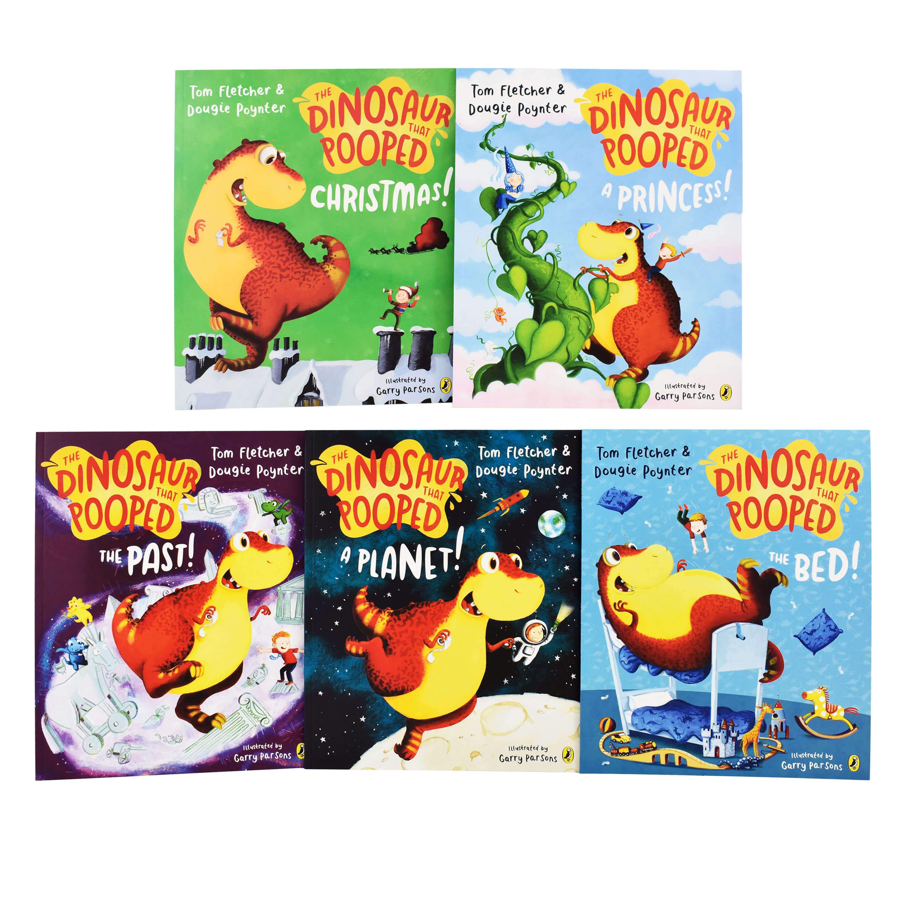 The Dinosaur that Pooped Series 5 Books Collection Set by Tom Fletcher & Dougie Poynter - Ages 3-6 - Paperback