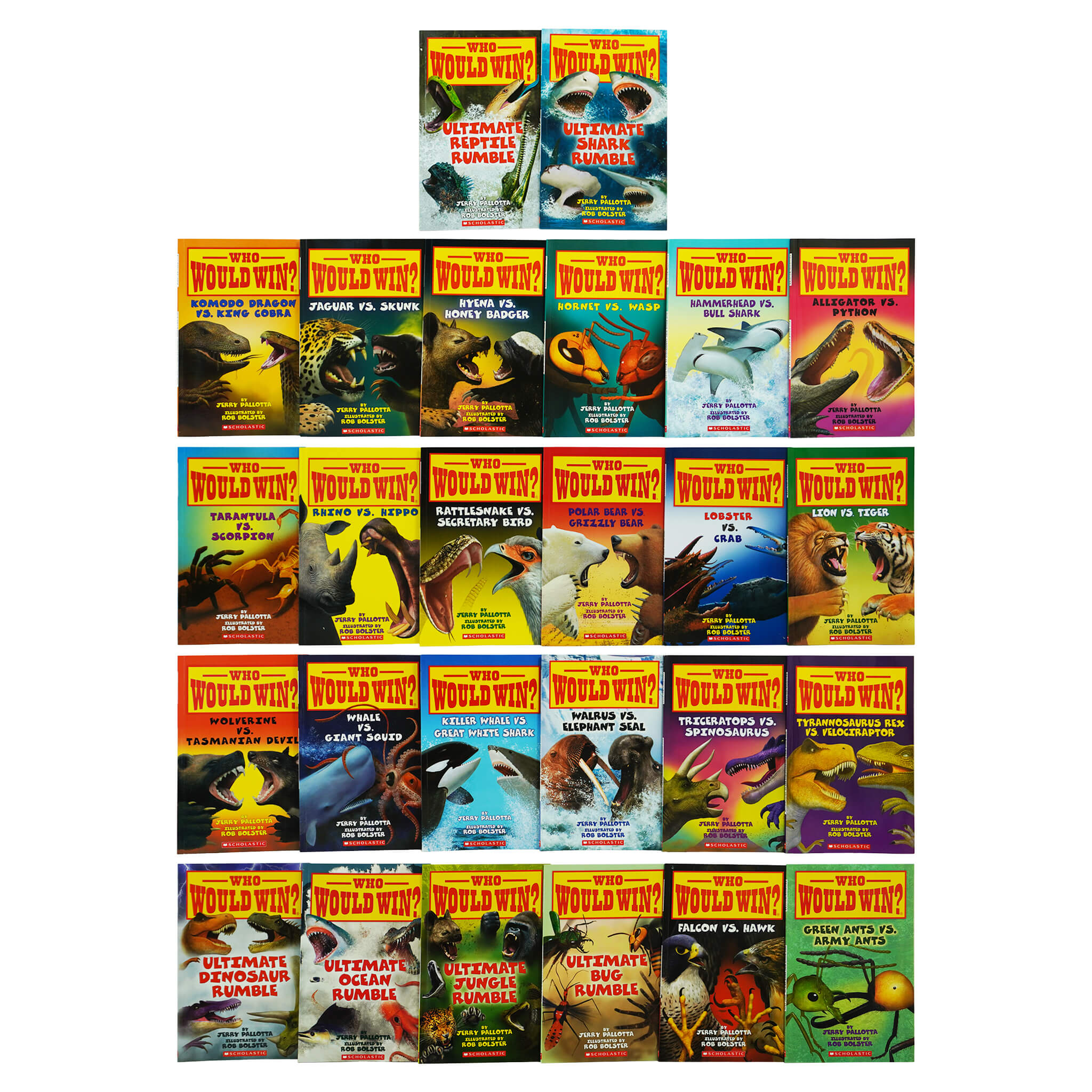 Who Would Win? Complete Series 26 Books Set By Jerry Pallotta - Ages 7+ - Paperback