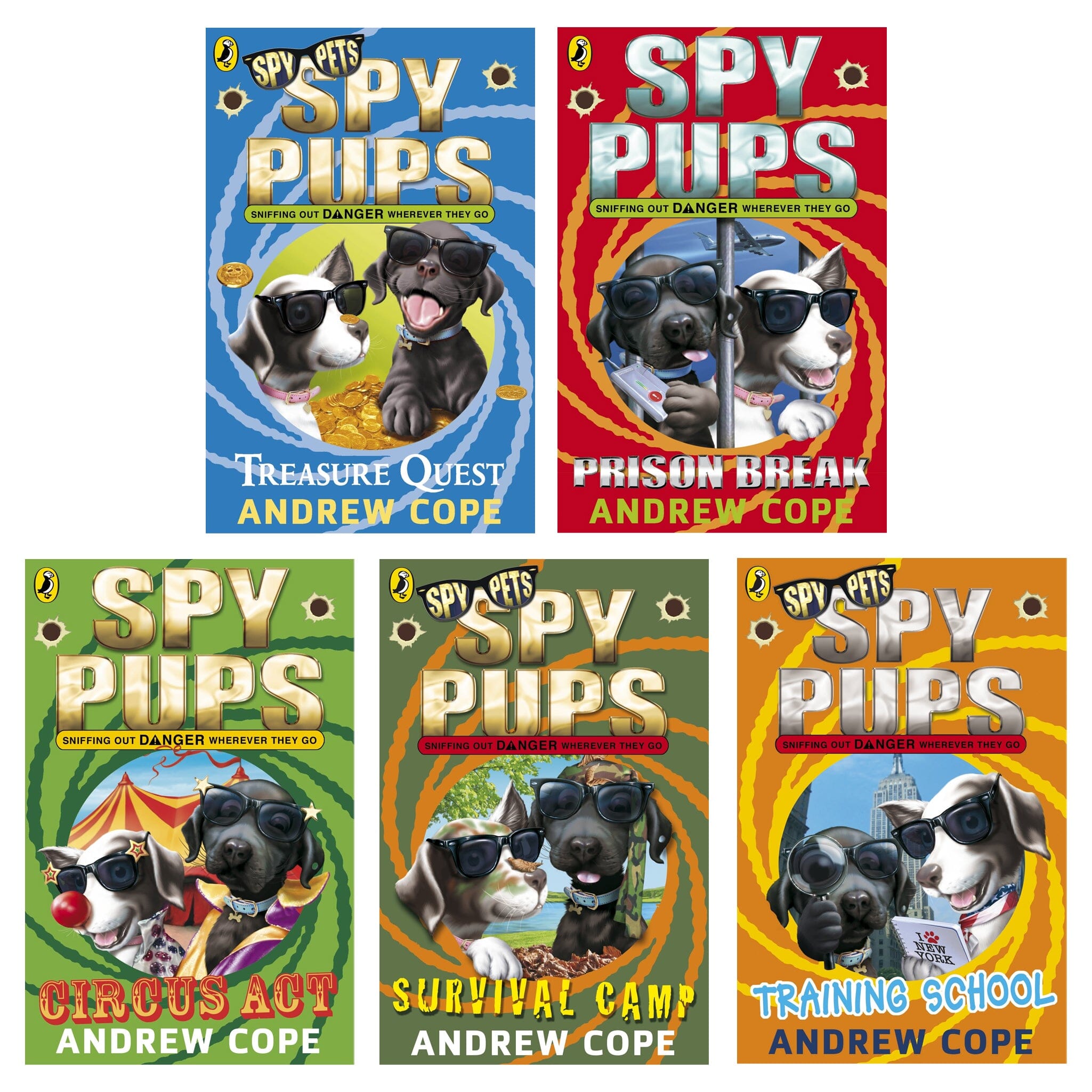 Spy Pups Series 5 Books Collection Set By Andrew Cope - Ages 7-9 - Paperback