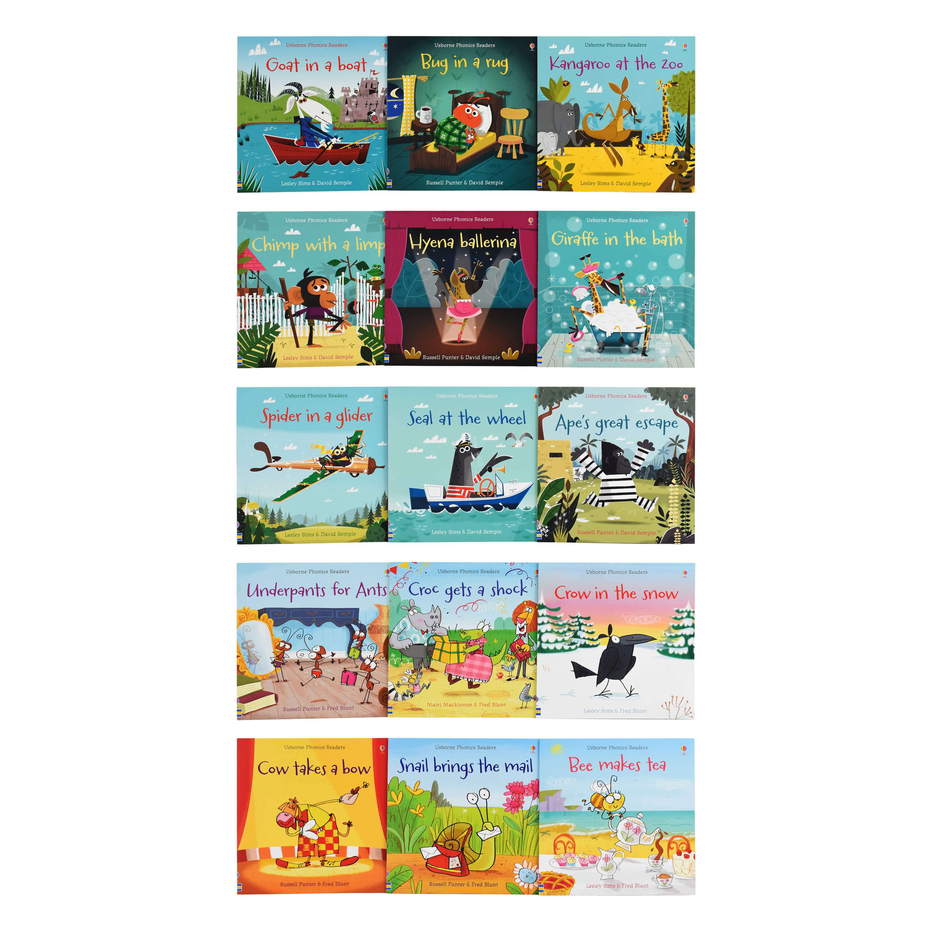 Usborne First Phonics Reading Library 15 Books - Ages 0-5 - Paperback
