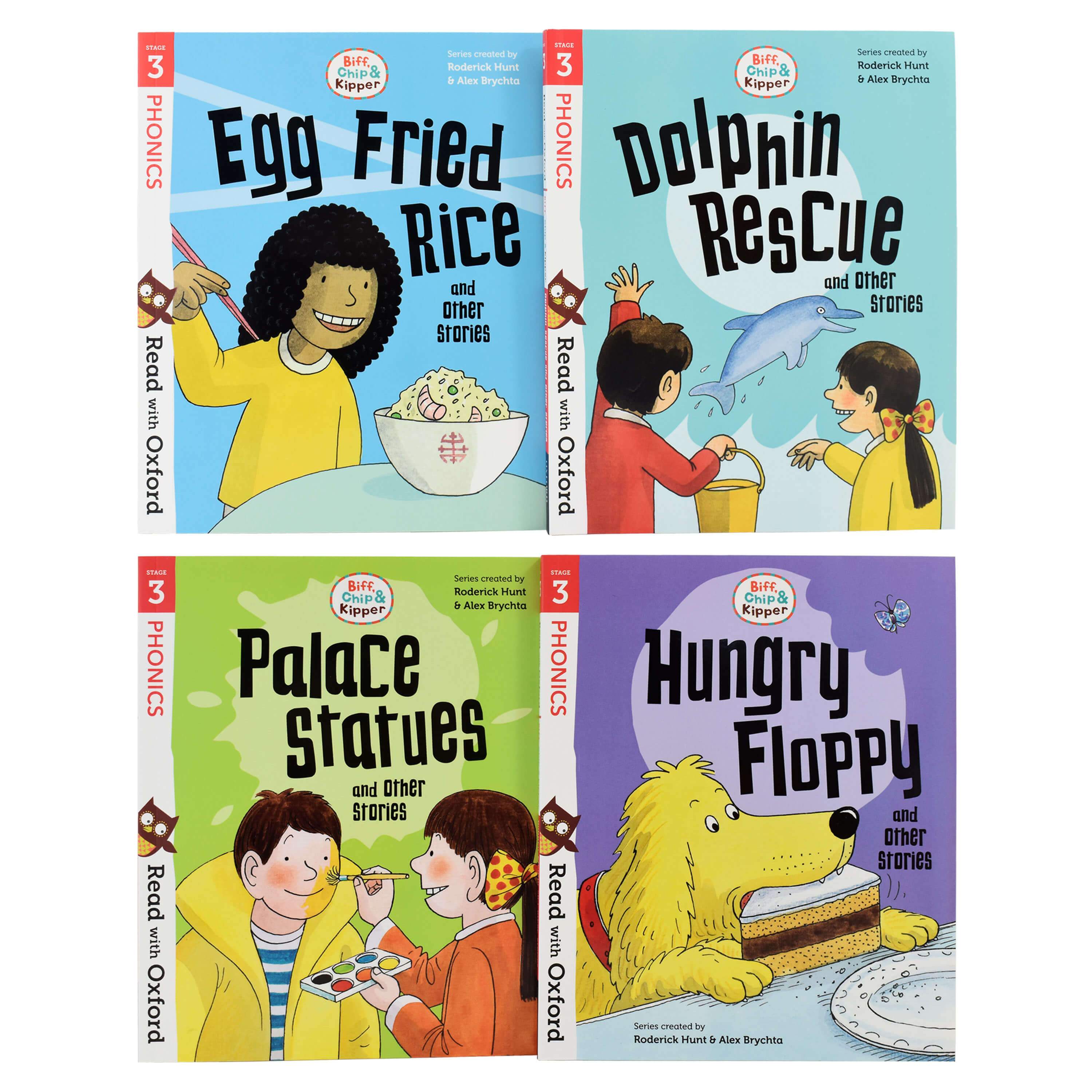 Read with Oxford: Biff, Chip and Kipper 4 Books Collection (Stage 3) by Roderick Hunt & Alex Brychta - Ages 5-6 - Paperback