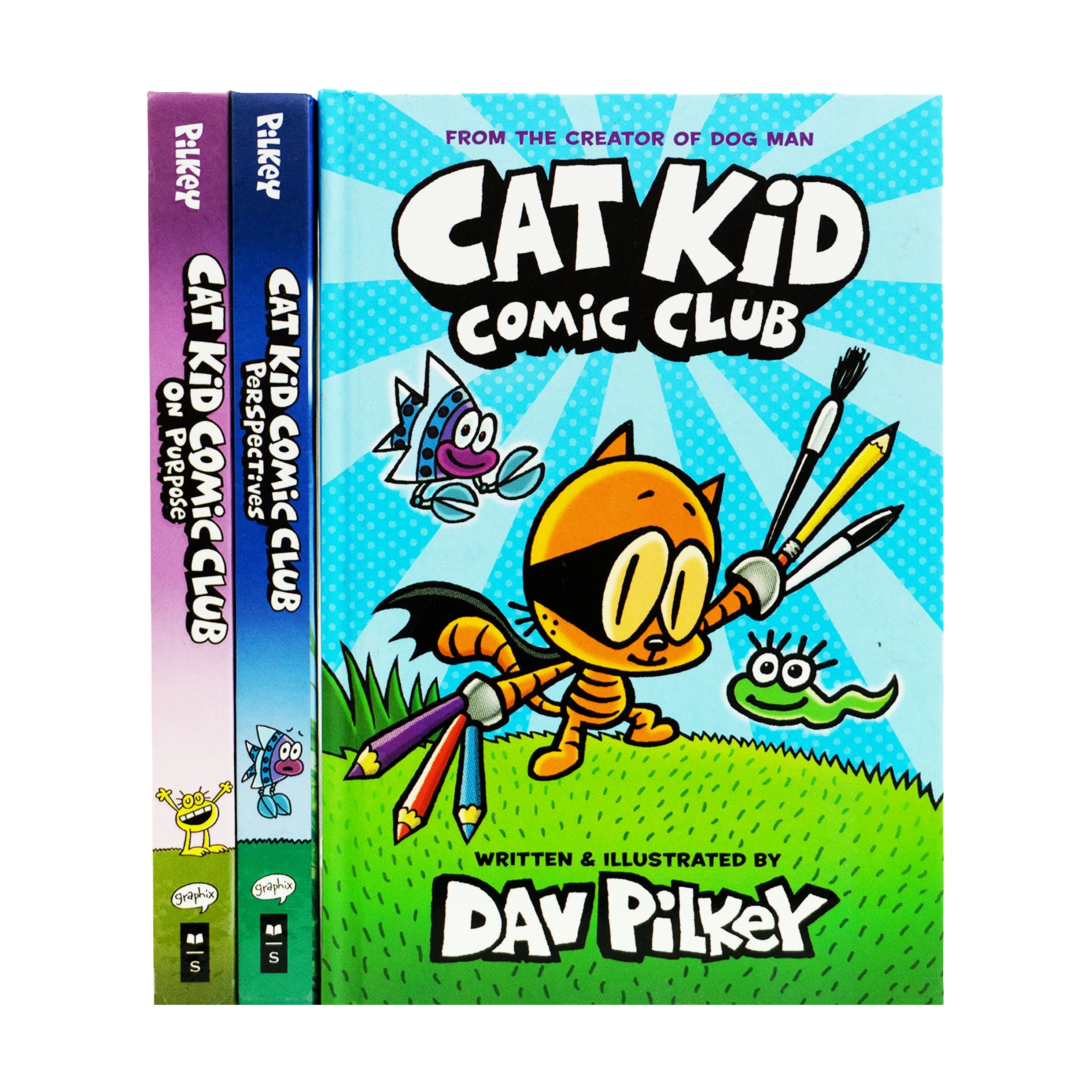 Cat Kid Comic Club by Dav Pilkey 3 Books Collection Set - Ages 7-12 - Hardback
