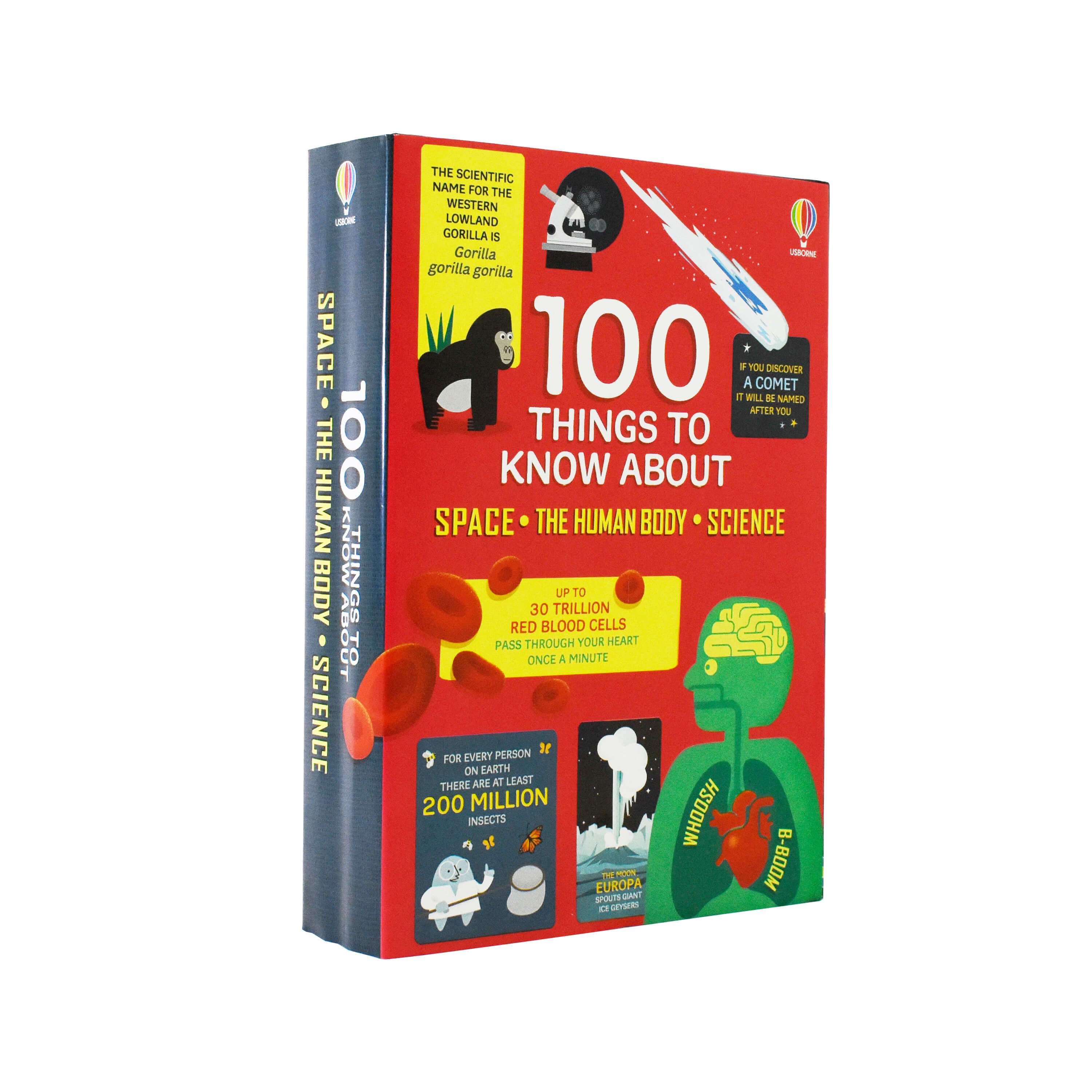 Usborne 100 Things to Know About Space, Science and Human Body 3 Books - Age 5-7 - Hardback by Alex Frith , Jerome Martin & Alice James