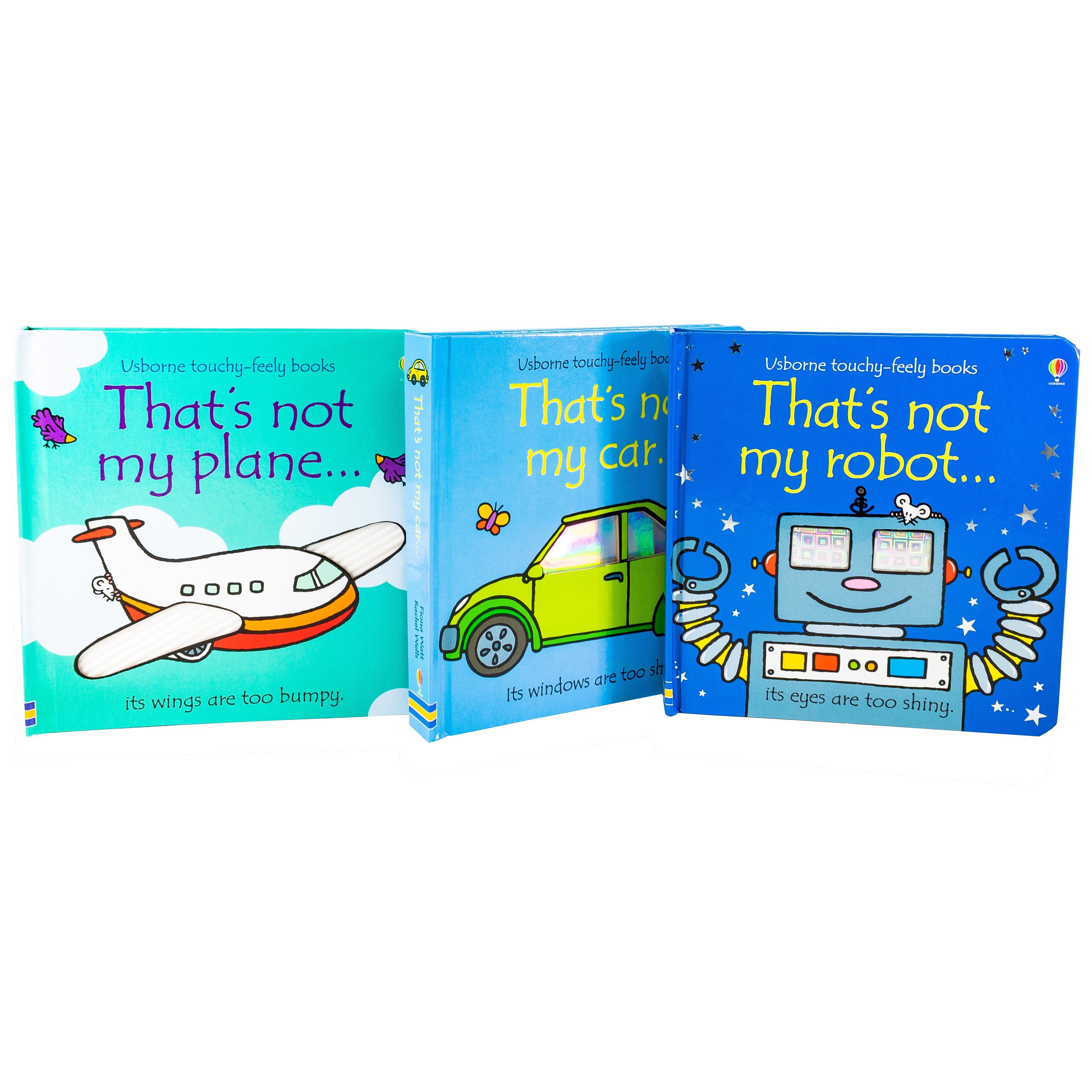 That's not my plane/car/robot... by Fiona Watt & Rachel Wells 3 Books Collection Set - Ages 0-5 - Board Book