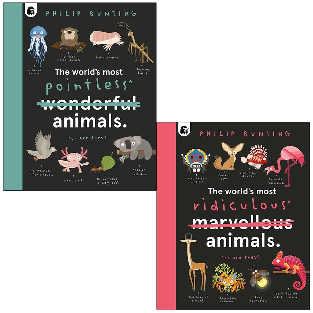 The World’s Most Pointless Animals by Philip Bunting 2 Books Collection Set - Ages 5-7 - Hardback