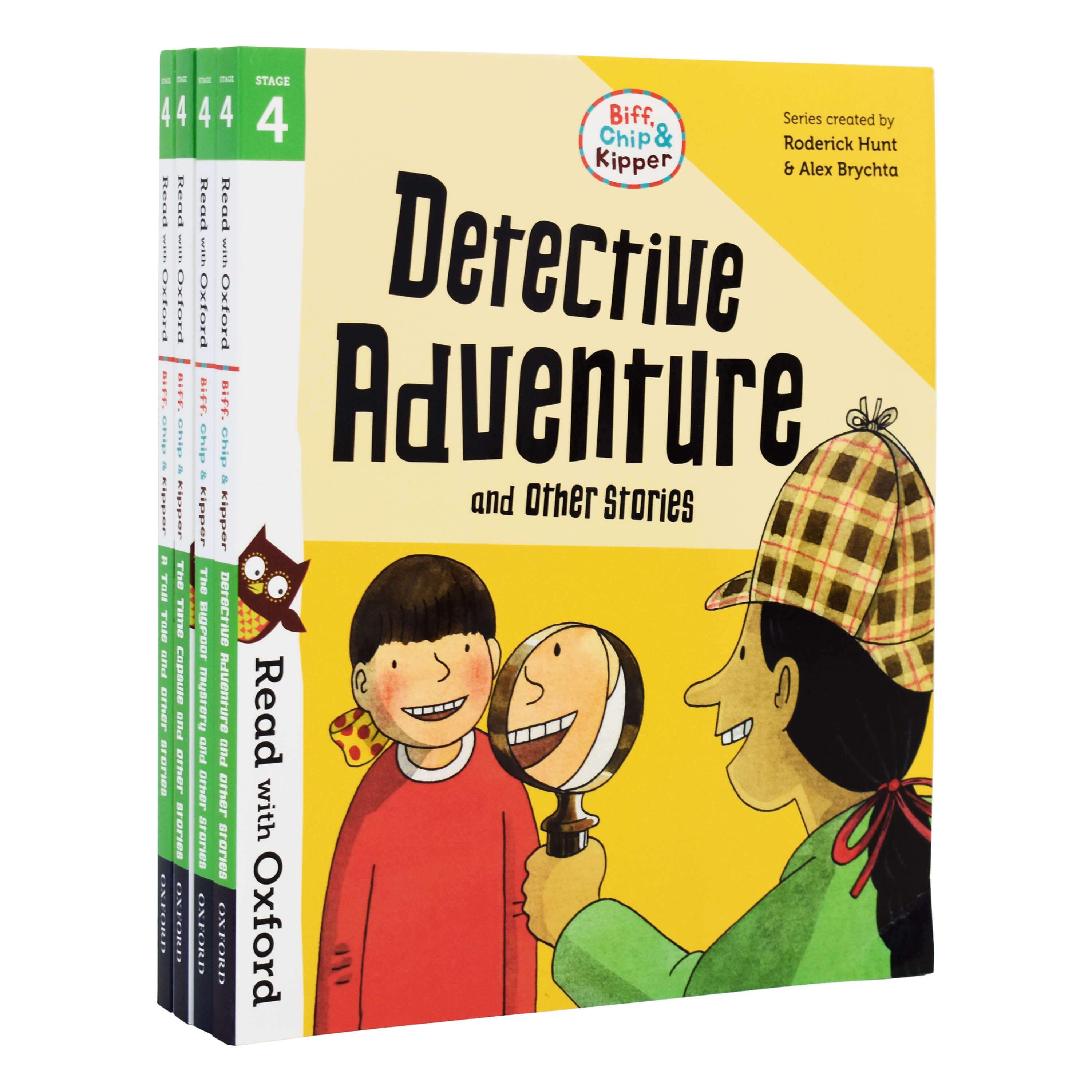 Read With Oxford Phonics (Stage 4) Biff, Chip & Kipper 4 Books Collection by Roderick Hunt and Alex Brychta - Ages 5-6 - Paperback