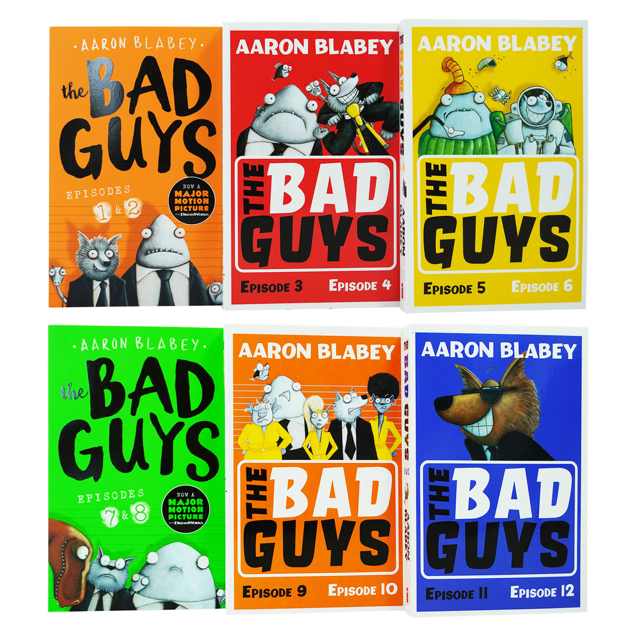 The Bad Guys by Aaron Blabey: Episodes 1-12 Collection 6 Books Set - Ages 7-9 - Paperback