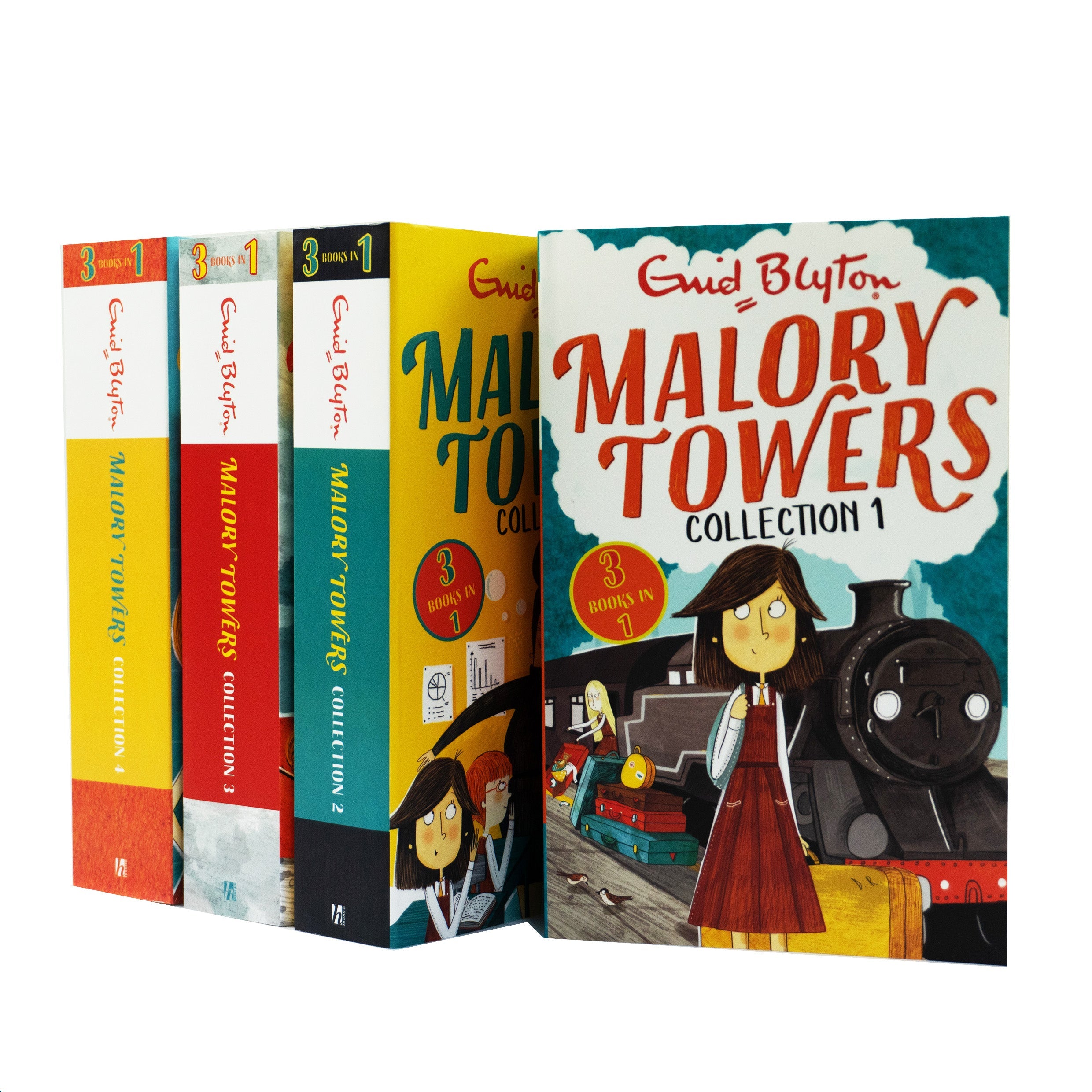 Malory Towers Collection By Enid Blyton 4 Books 12 Story - Ages 8-11 - Paperback