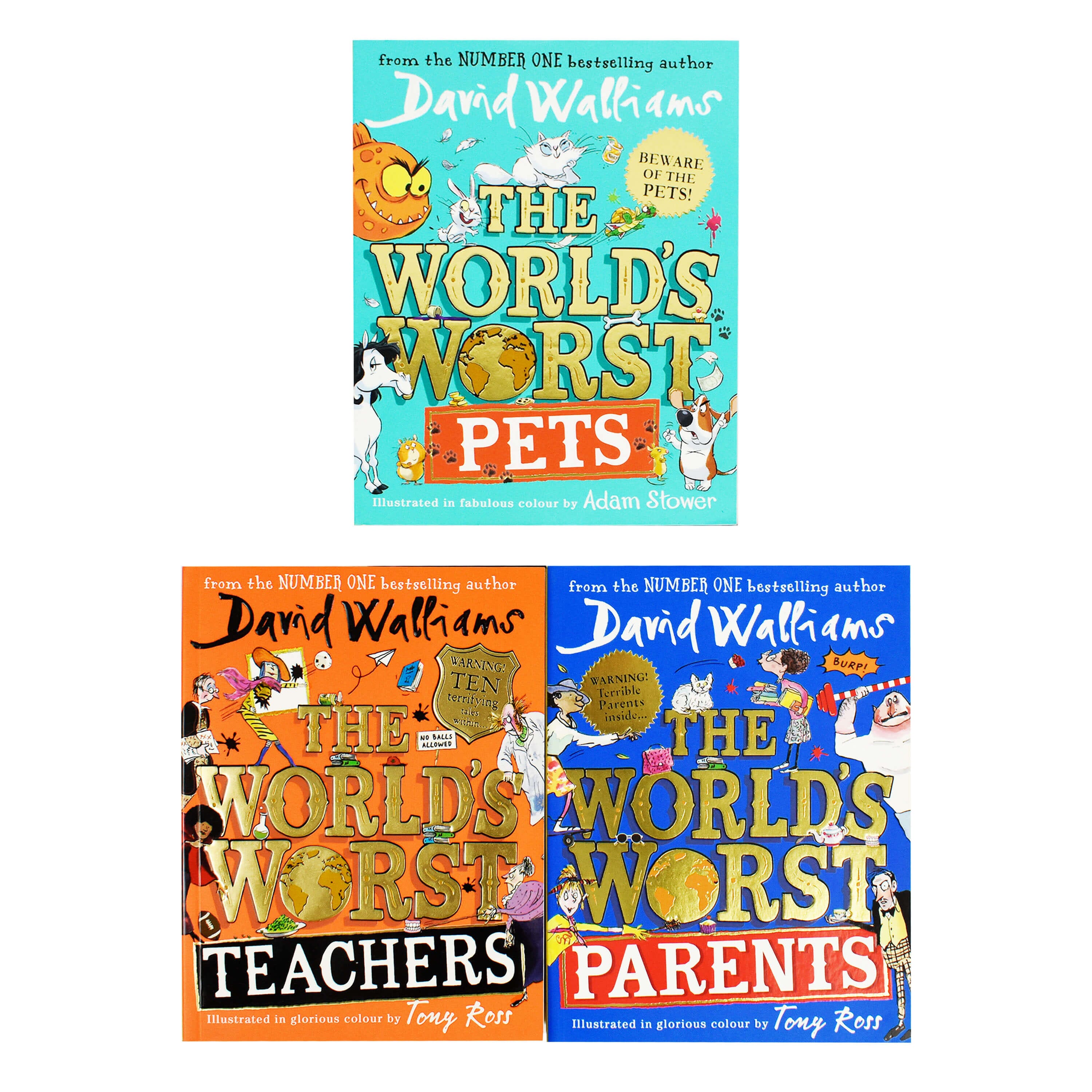 David Walliams World's Worst Children 3 Books Collection Set - Age 8-12 - Paperback