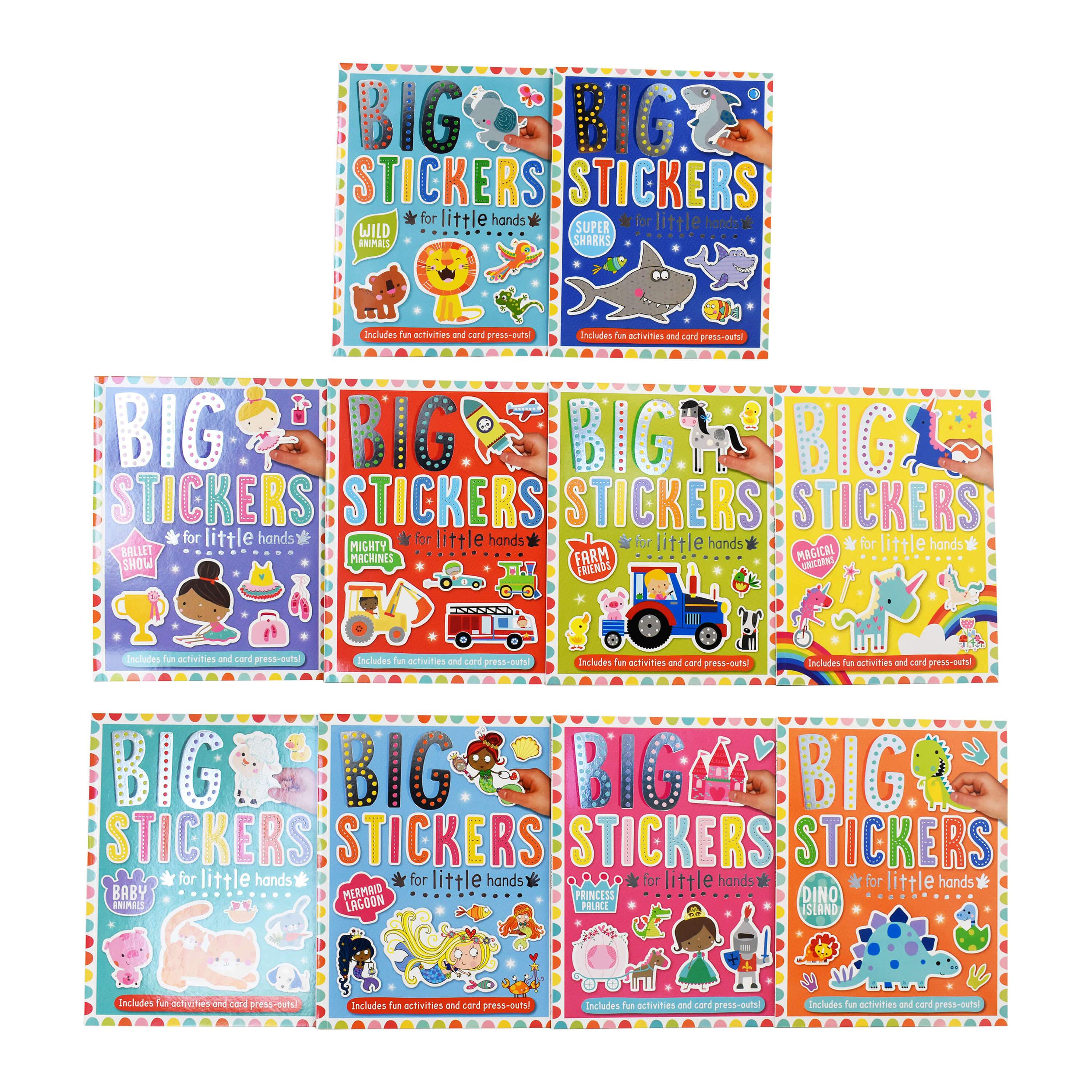 Big Stickers for Little Hands Assortment 10 Books Collection - Age 3-5 - Paperback
