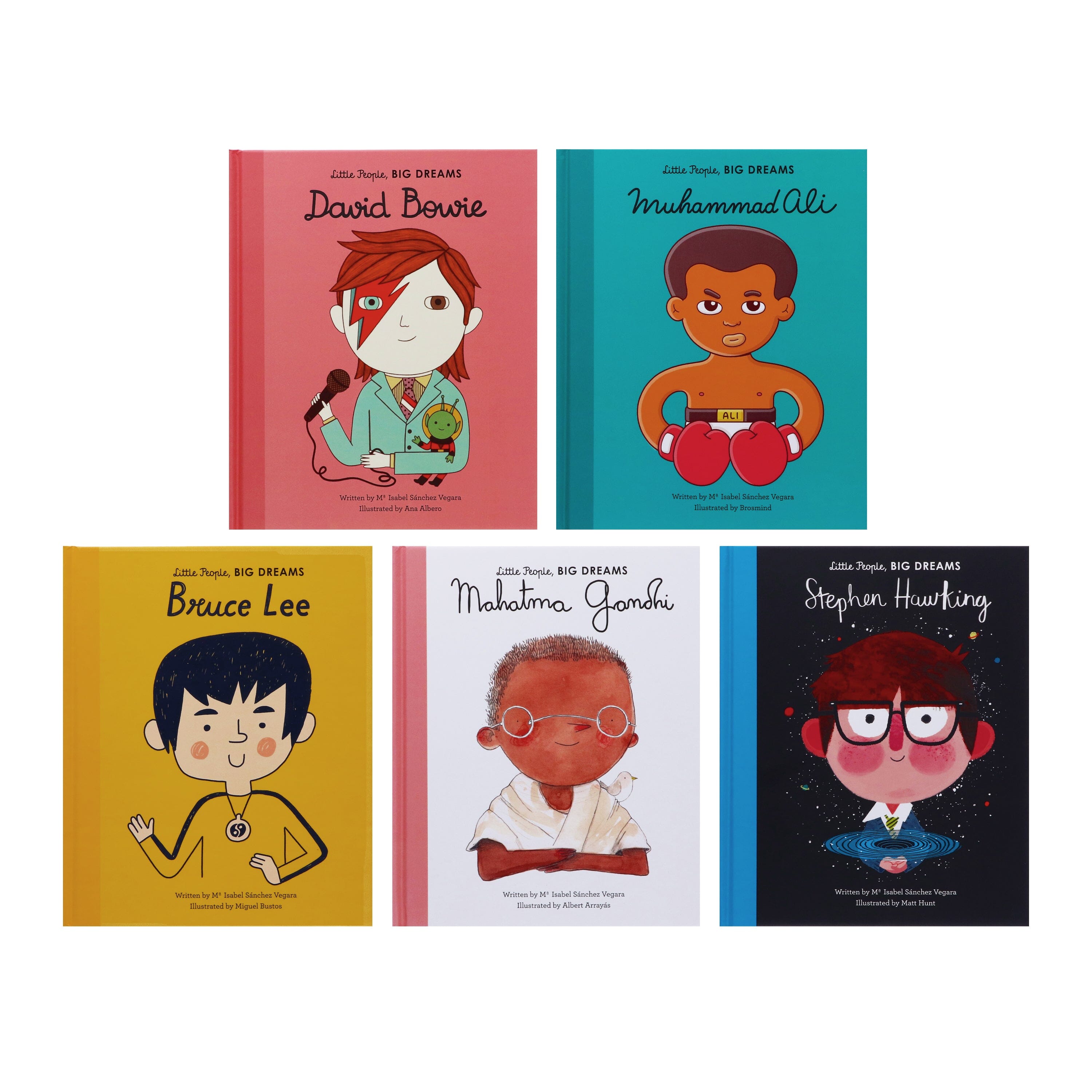 Little People, Big Dreams Trailblazing Men 5 Books by Maria Isabel Sanchez Vegara - Ages 7-9 - Hardback