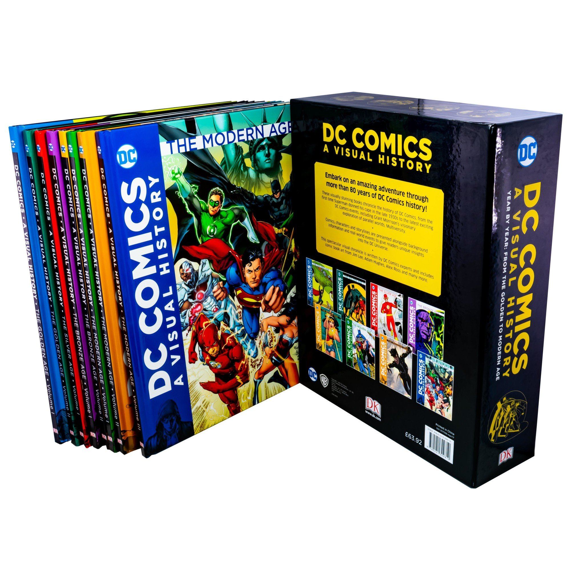 DC Comics A Visual History 8 Books Box Set - Ages 9-14 - Hardback