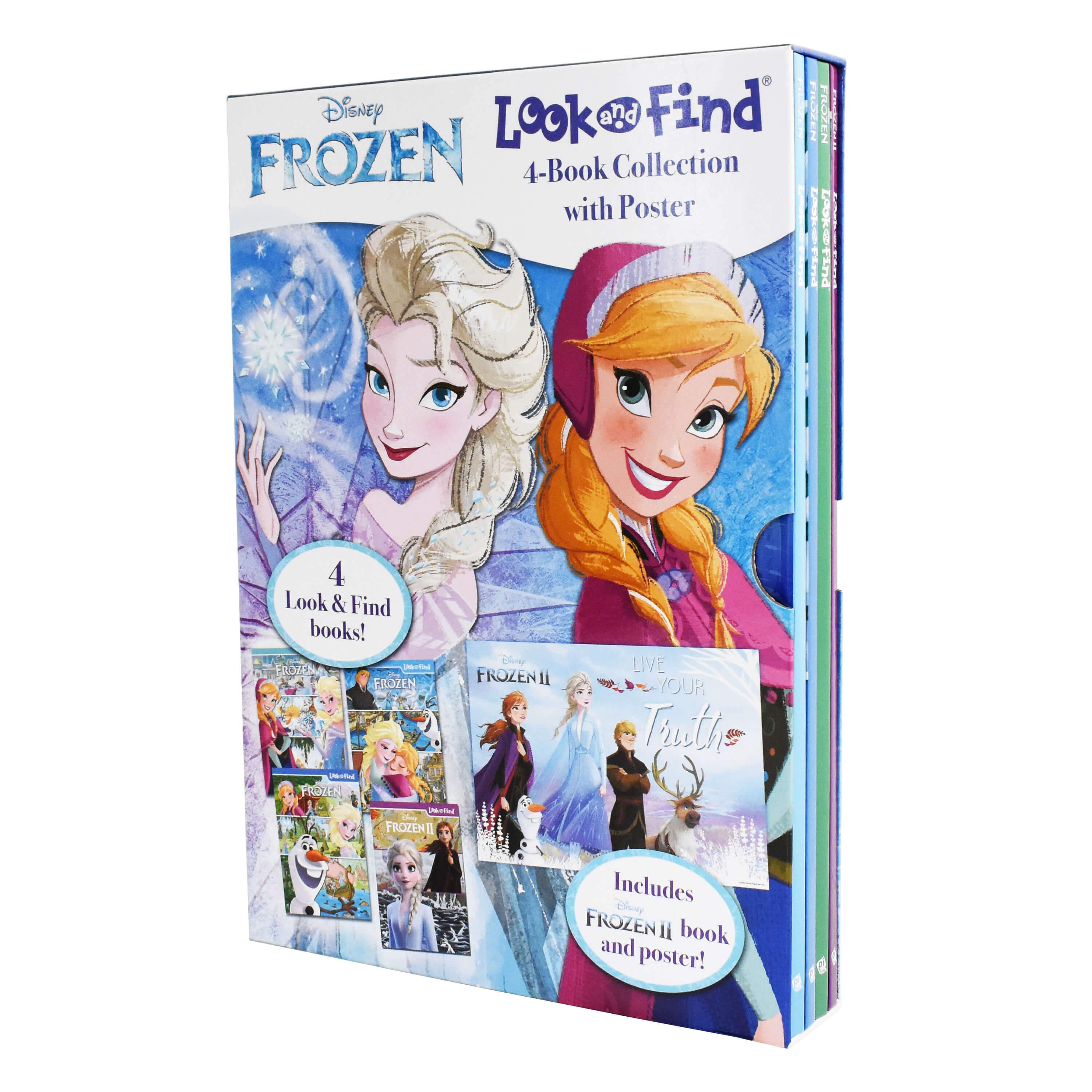 Disney Frozen Look and Find 4 Books with Poster - Ages 0-5 - Hardback