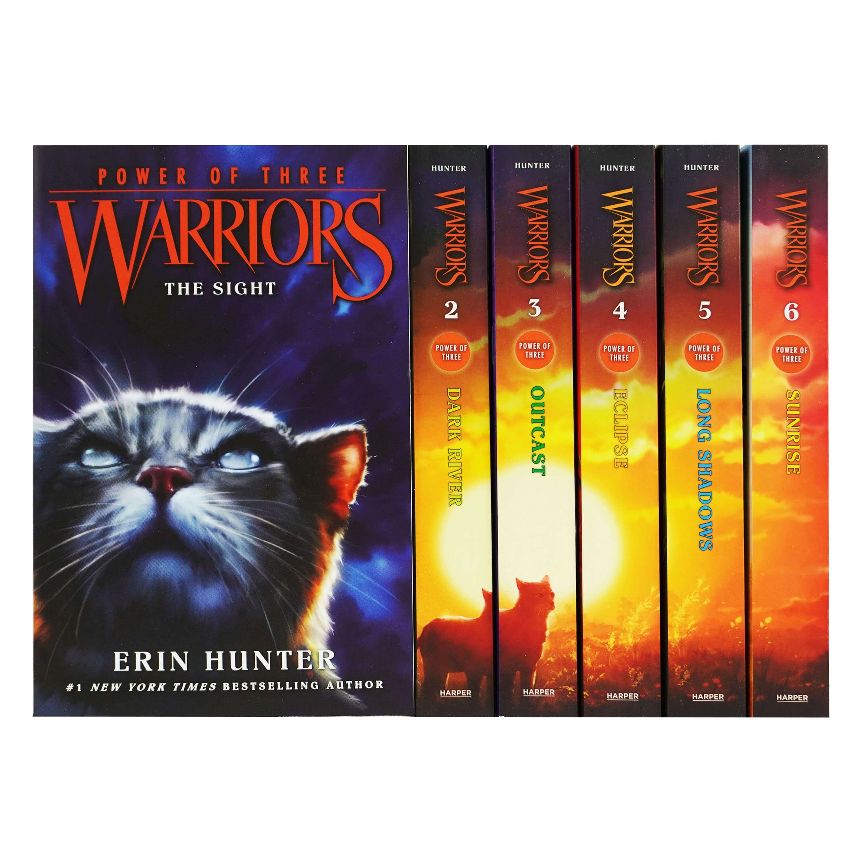 Warriors: The Power of Three Collection by Erin Hunter 6 Books Collection Set - Ages 8-12 - Paperback