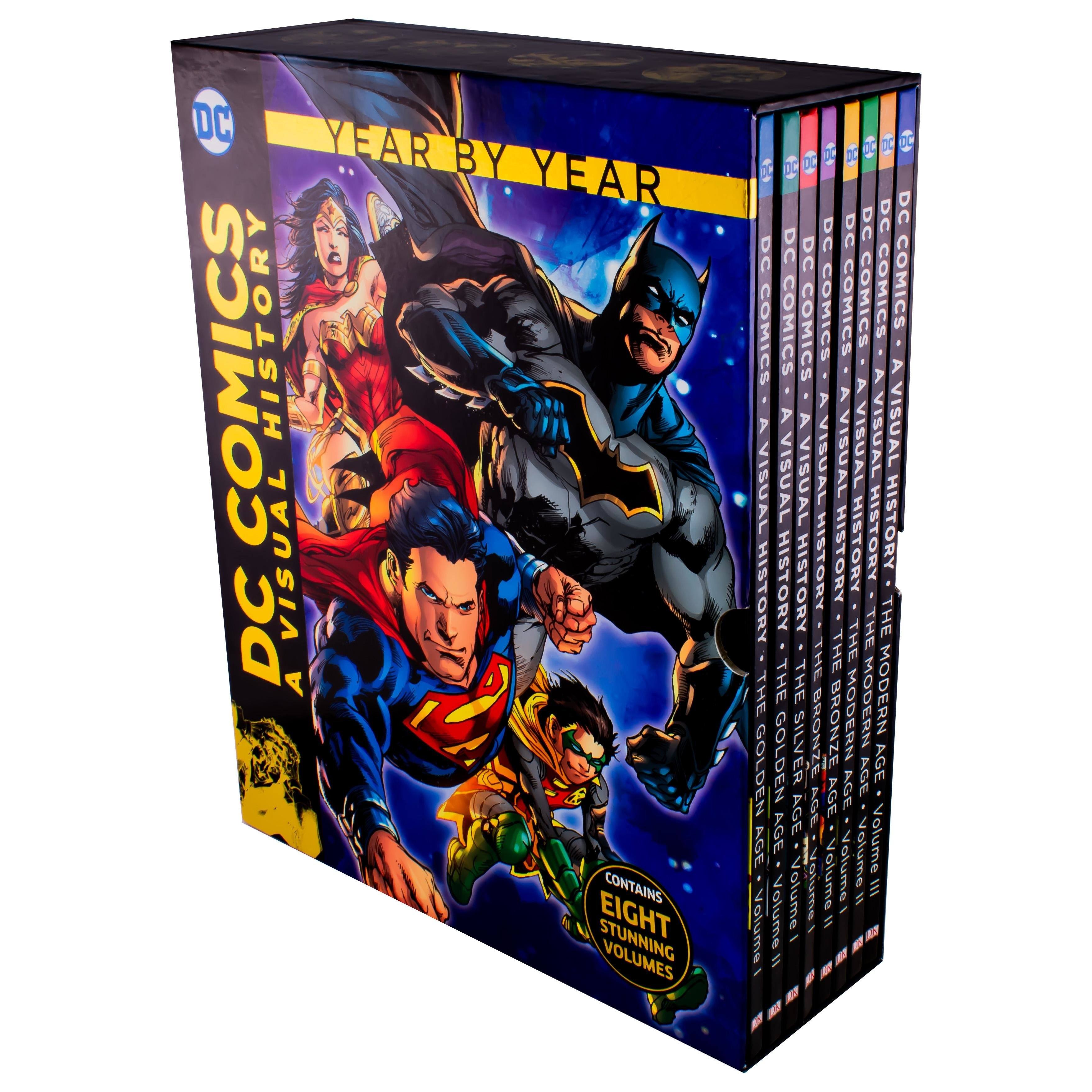 DC Comics A Visual History 8 Books Box Set - Ages 9-14 - Hardback