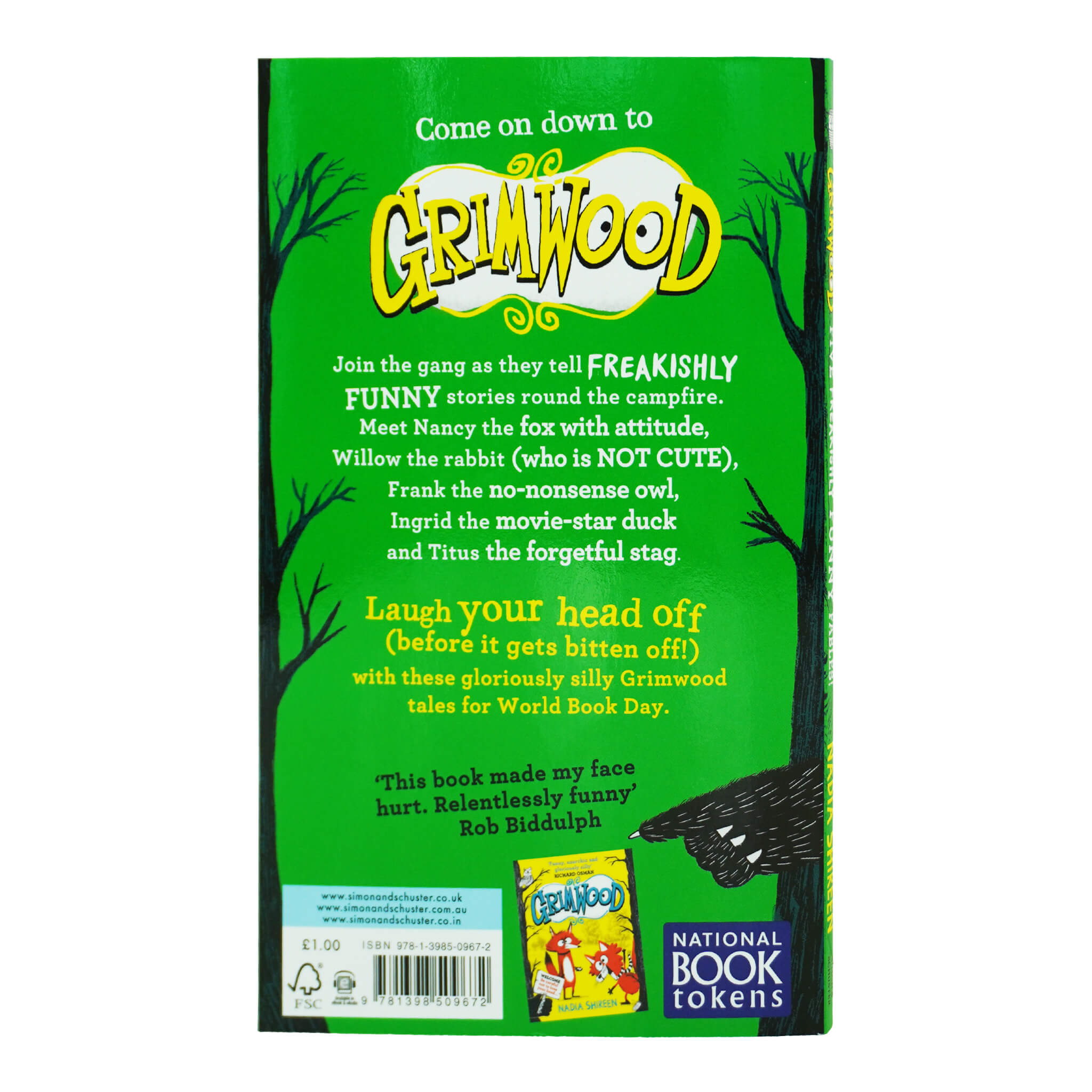Grimwood: Five Freakishly Funny Fables: World Book Day 2022 By Nadia Shireen - Ages 7+ - Paperback