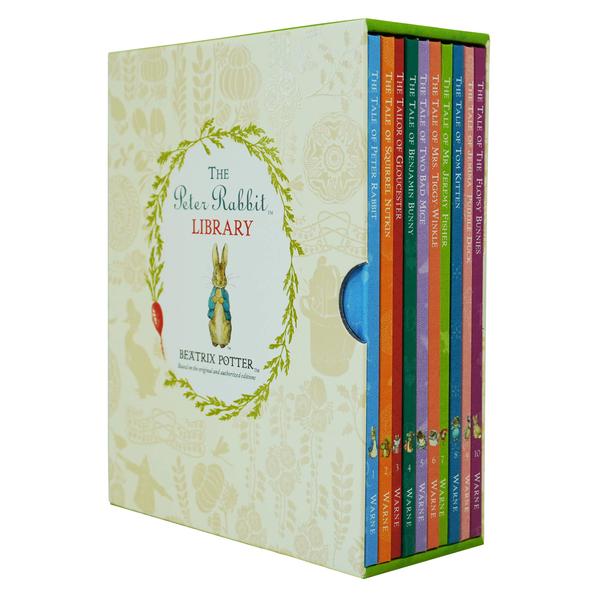 Peter Rabbit Library Coloured Jackets 10 Books Box Set Collection by Beatrix Potter - Ages 5-7 - Hardback