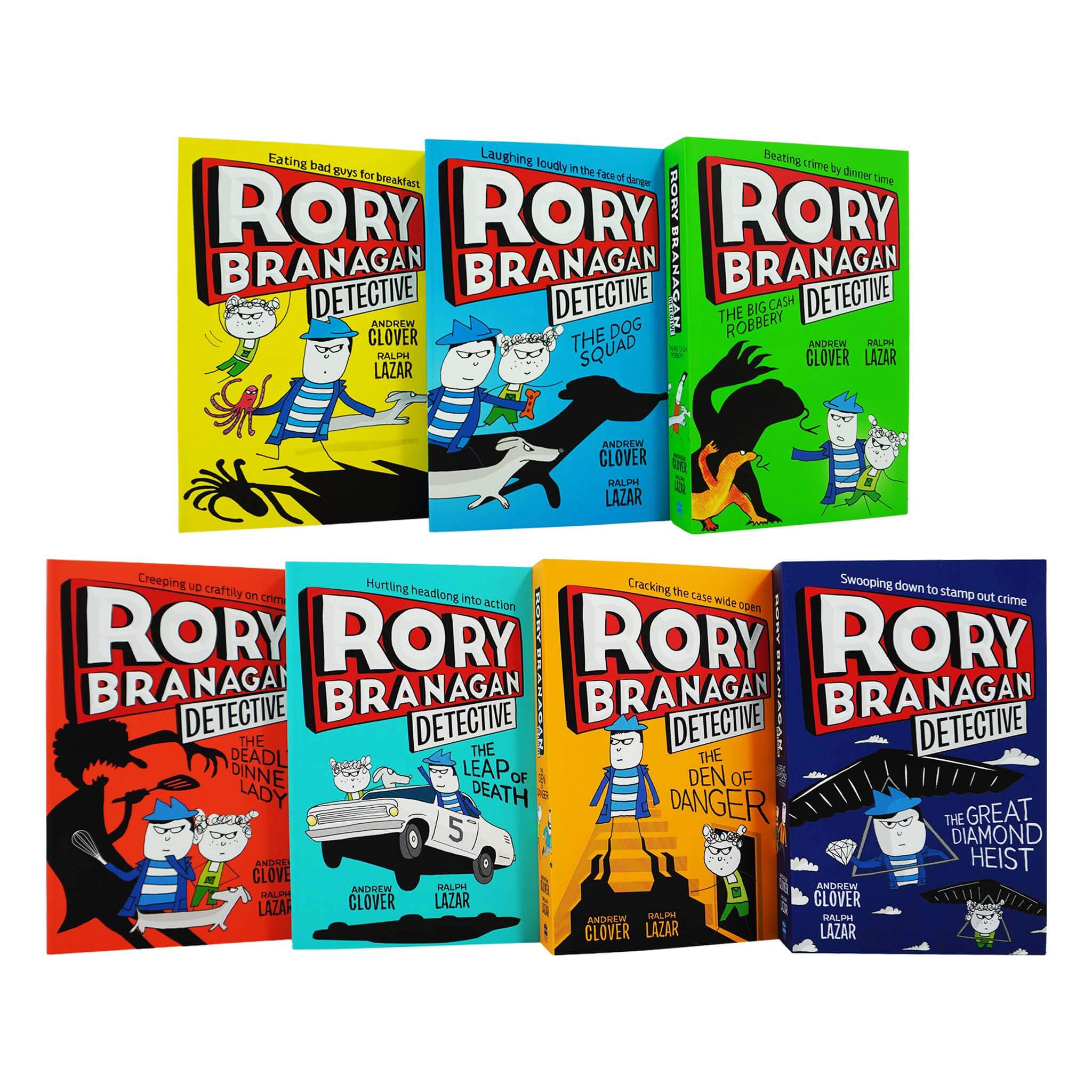 Rory Branagan Detective Series Books 1 - 7 Collection Set by Andrew Clover - Ages 8+ - Paperback