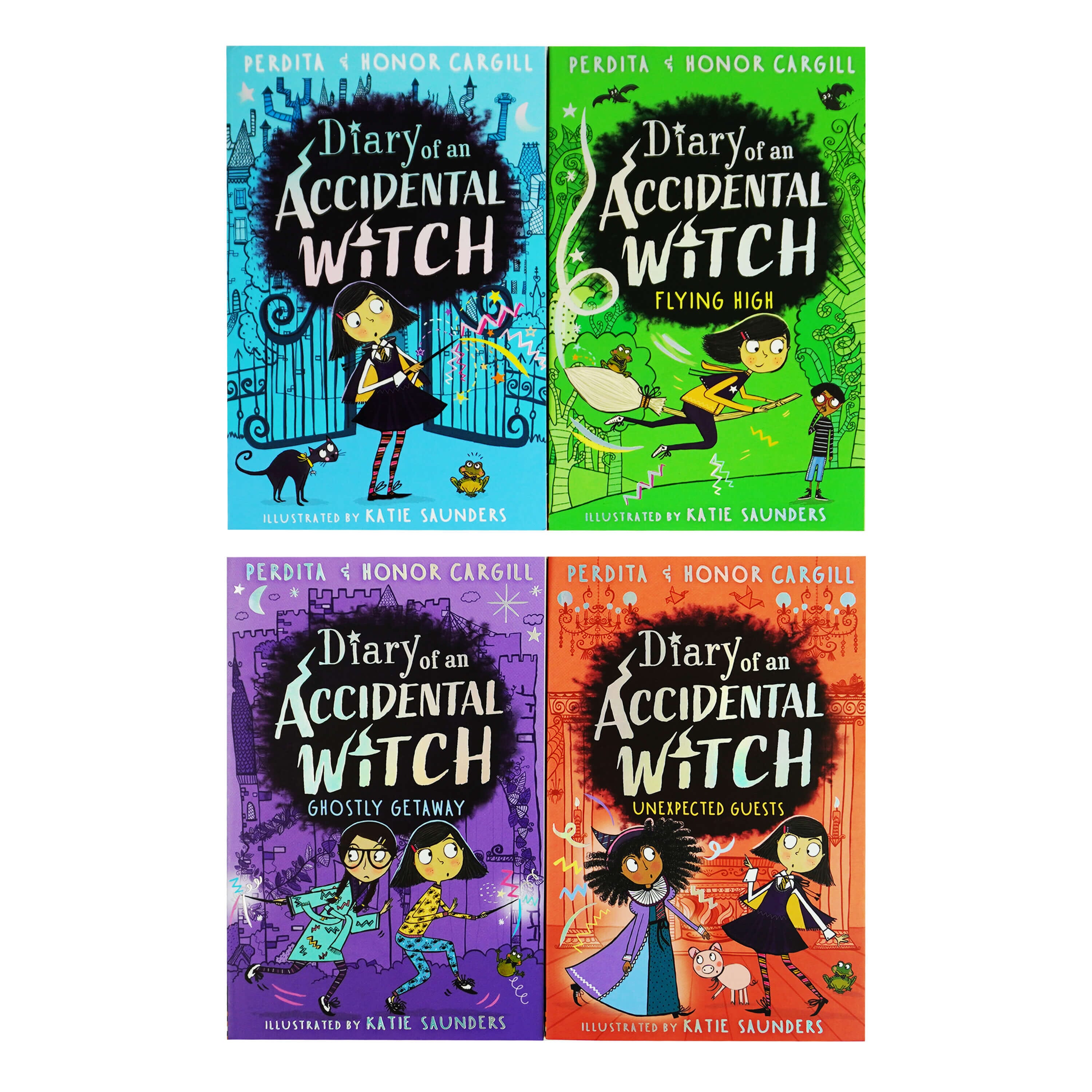 Diary of an Accidental Witch Series by Honor and Perdita Cargill 4 Books Collection Set - Ages 7-10 - Paperback