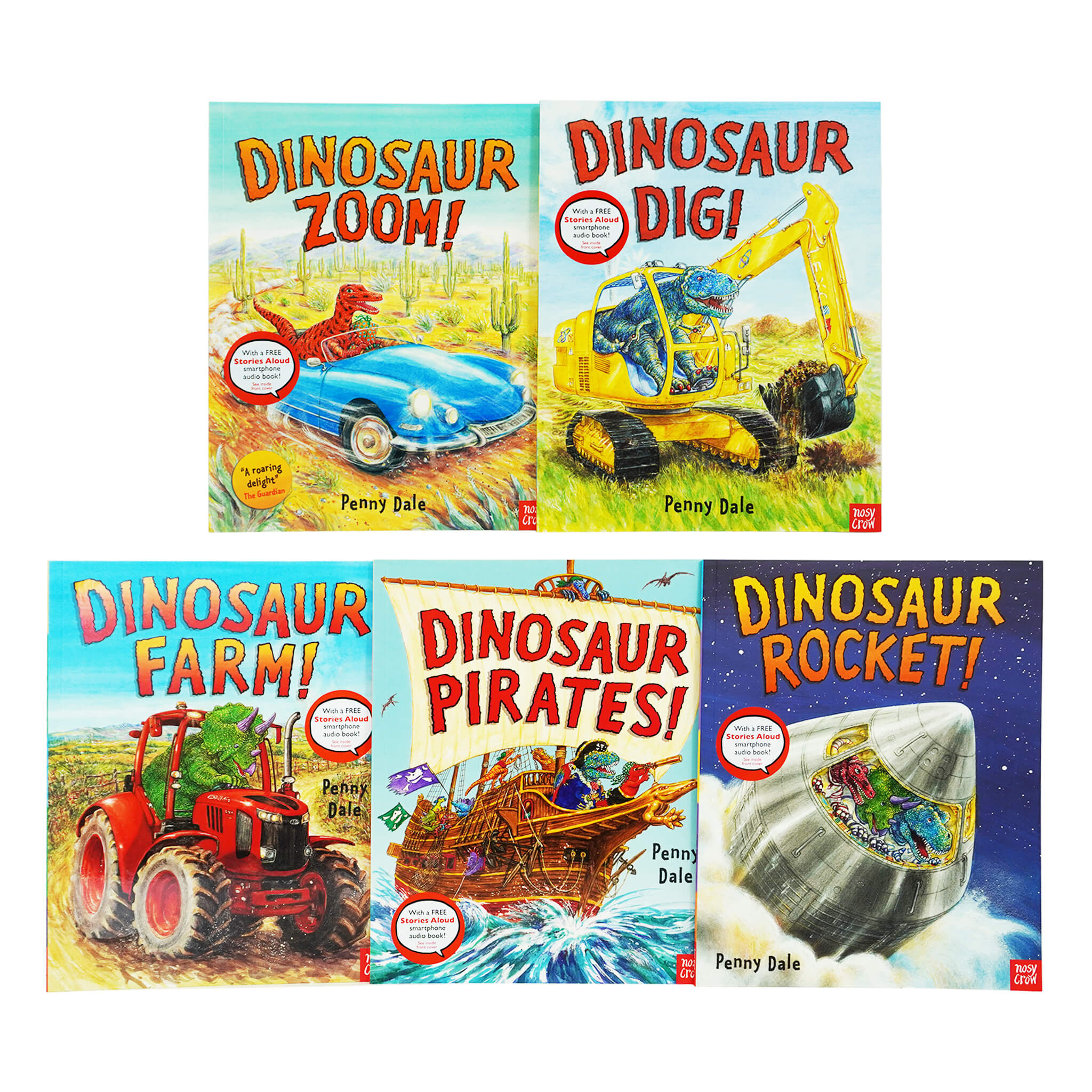 Penny Dale's Dinosaurs 5 Books Set With a Free Stories Audio Book! - Ages 2-6 - Paperback