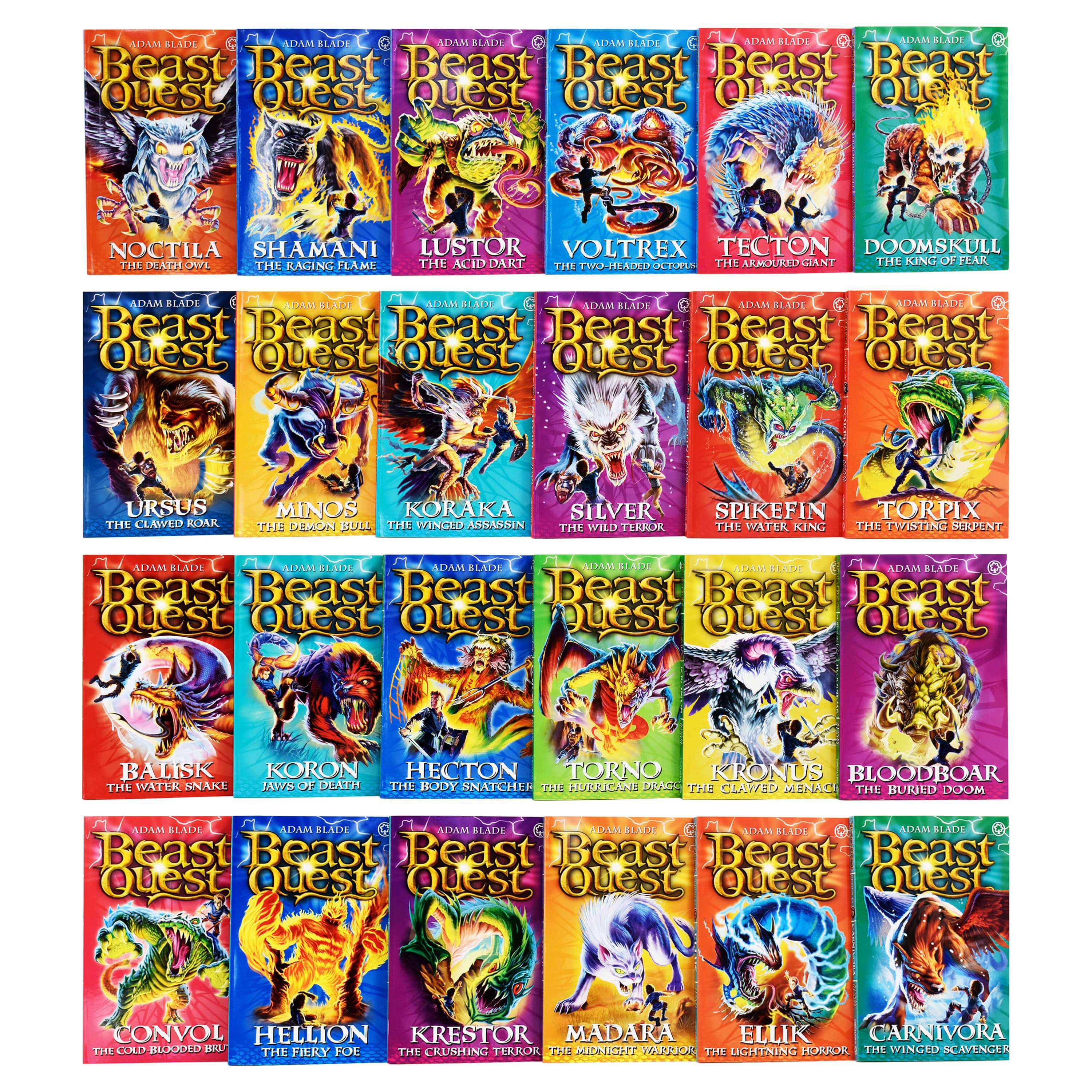 Beast Quest Series 7 To 10 By Adam Blade 24 Books Collection Set – Ages 7-9 - Paperback