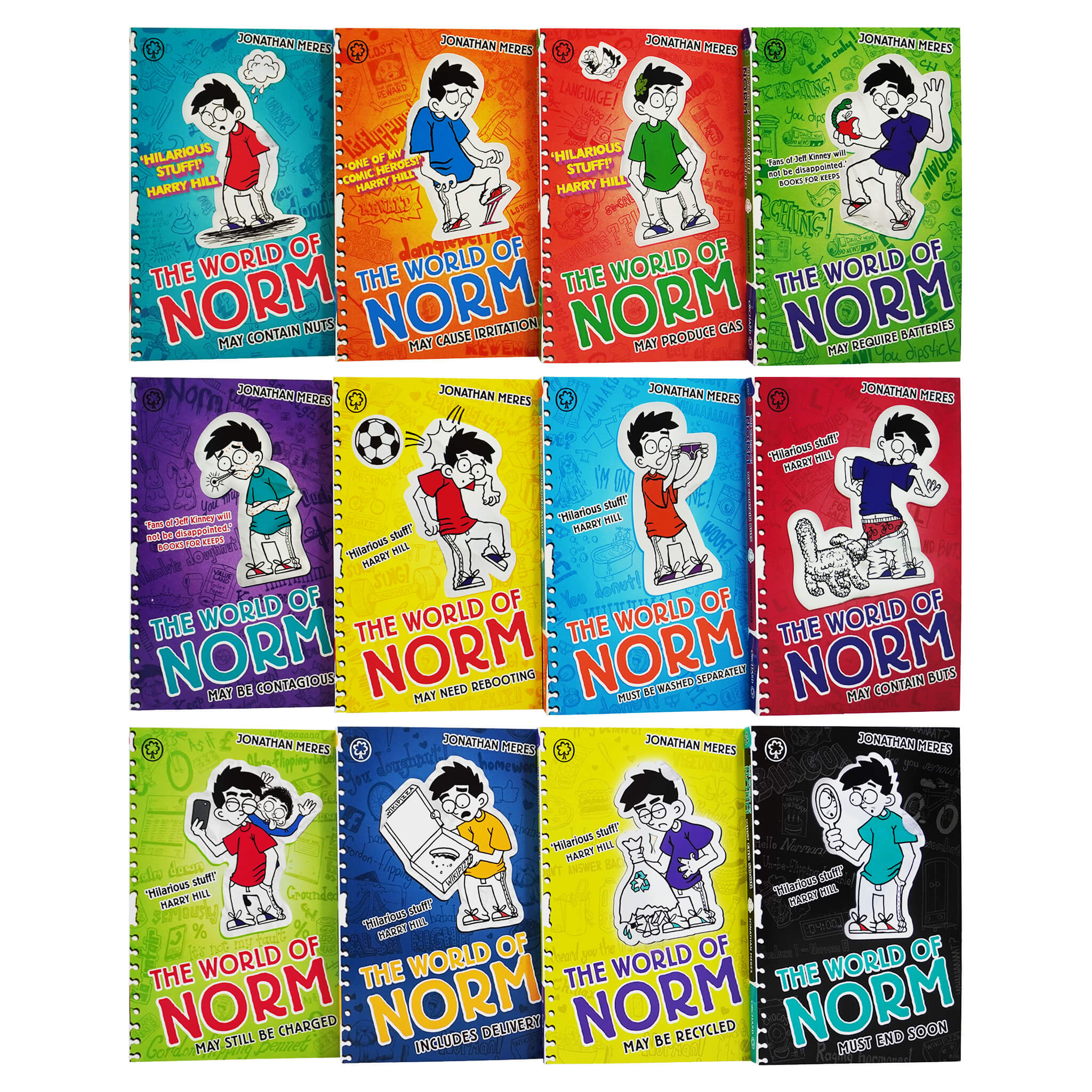 The World of Norm Collection 12 Books Box Set by Jonathan Meres - Ages 6-11 - Paperback