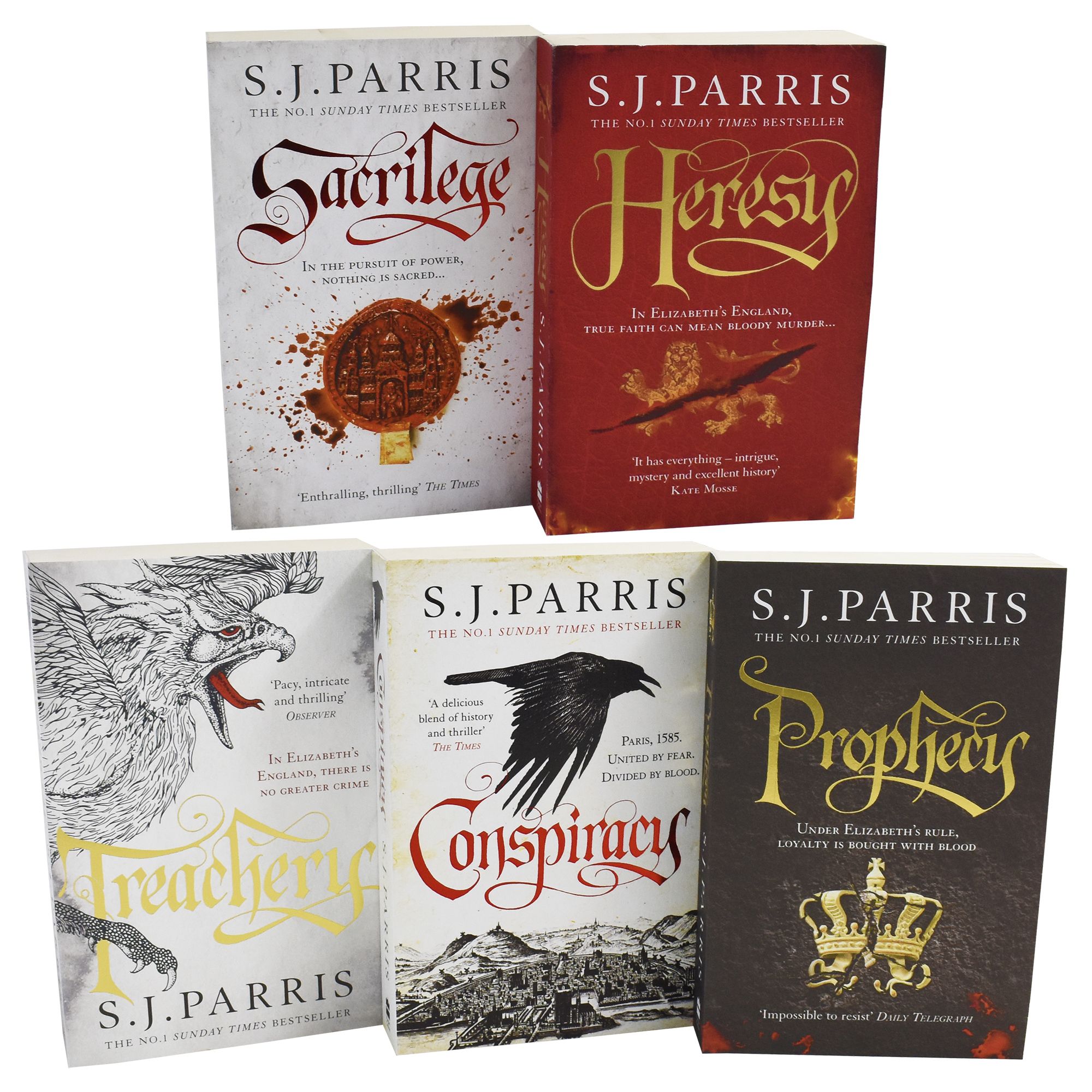 The Giordano Bruno Series 5 Book Collection by S.J. Parris - Adult - Paperback