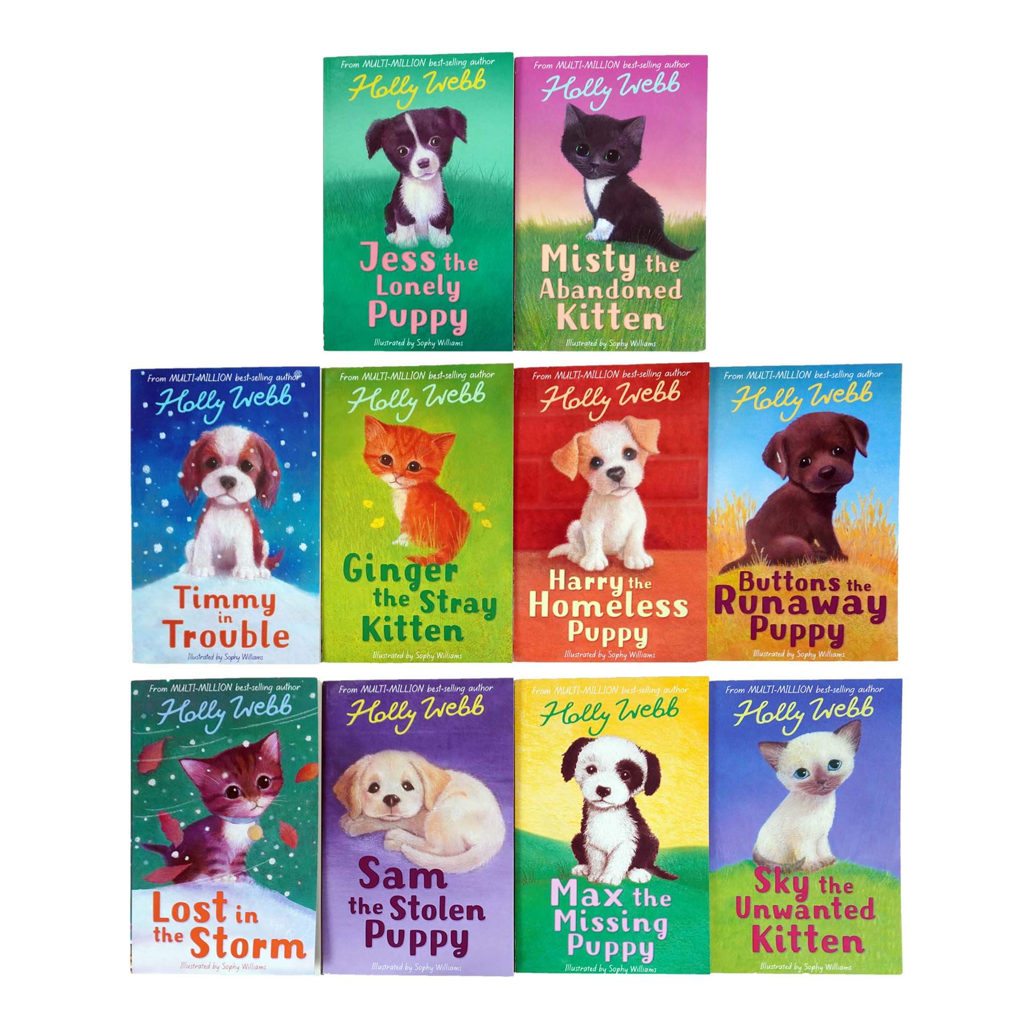Holly Webb Series 1 - Animal Stories, Pet Rescue Adventure - Puppy and Kitten 10 Books Collection Set (Books 1 To 10) - Age 6 years and up - Paperback