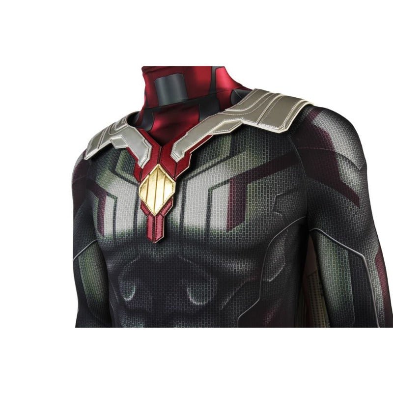 Costume Cosplay Avengers Vision Combinaison Imprimée 3D avec Cape