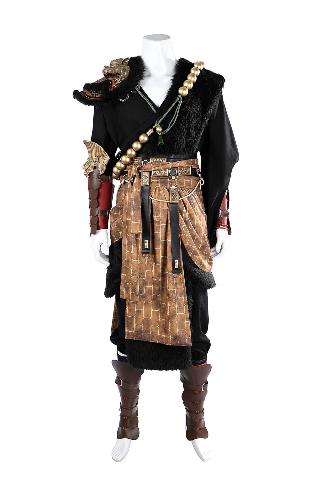 Costume Cosplay Black Myth Wukong | Robe Noire Premium Ensemble Complet