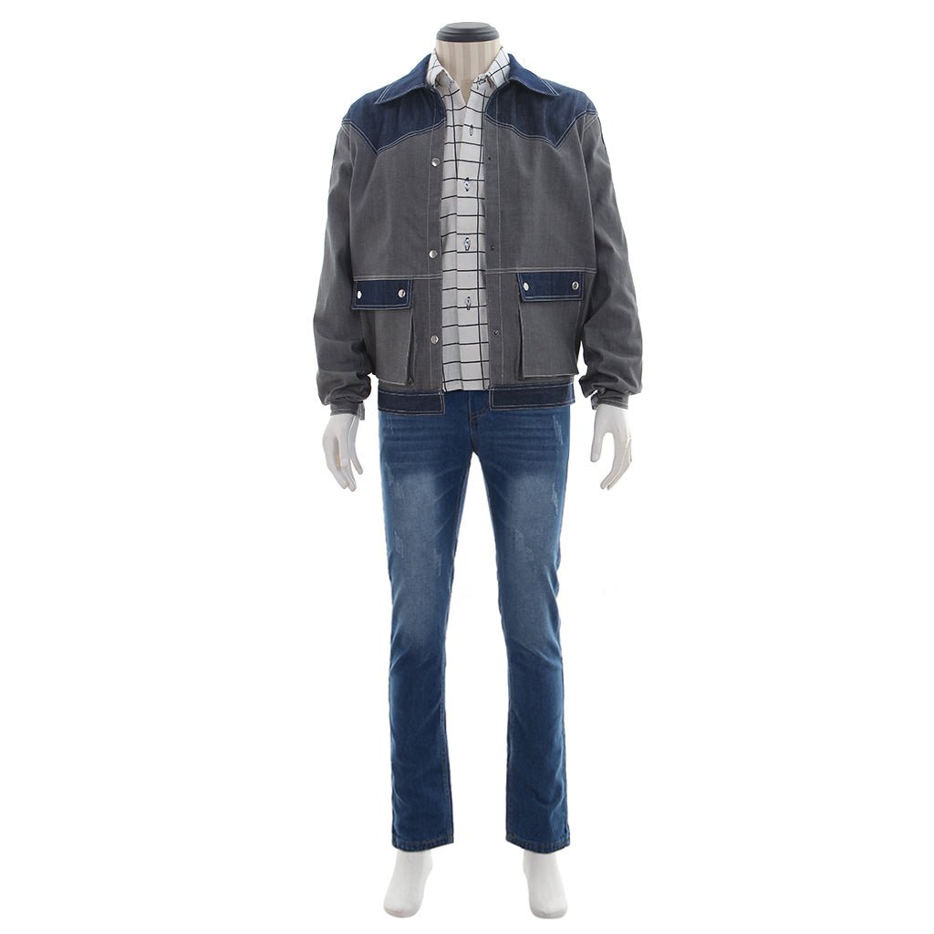 Costume Cosplay Retour Vers le Futur Veste - Orange, Blanc et Rouge