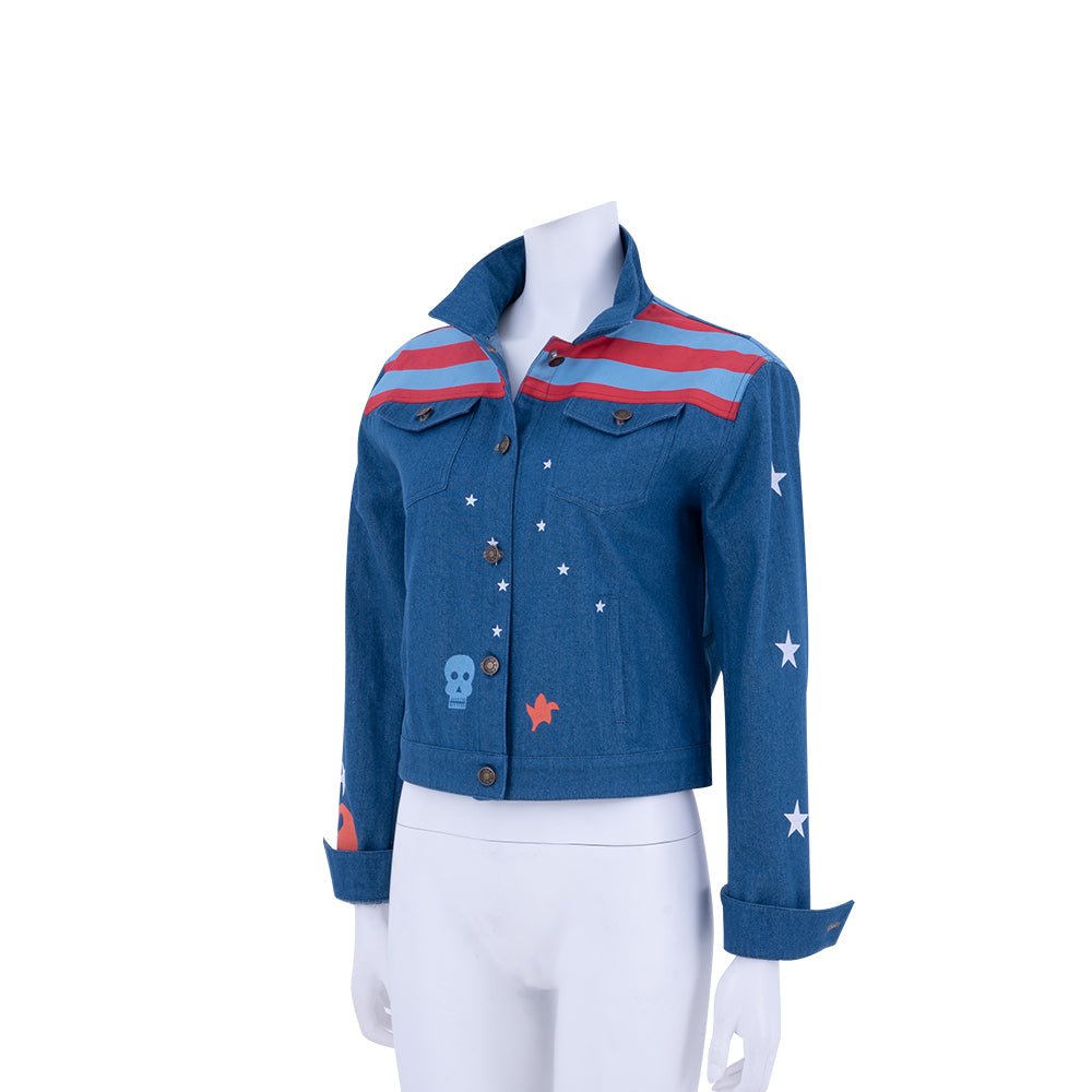 Veste en Denim Miss America Chavez – Costume Cosplay Marvel Multivers, Tenue d'Halloween