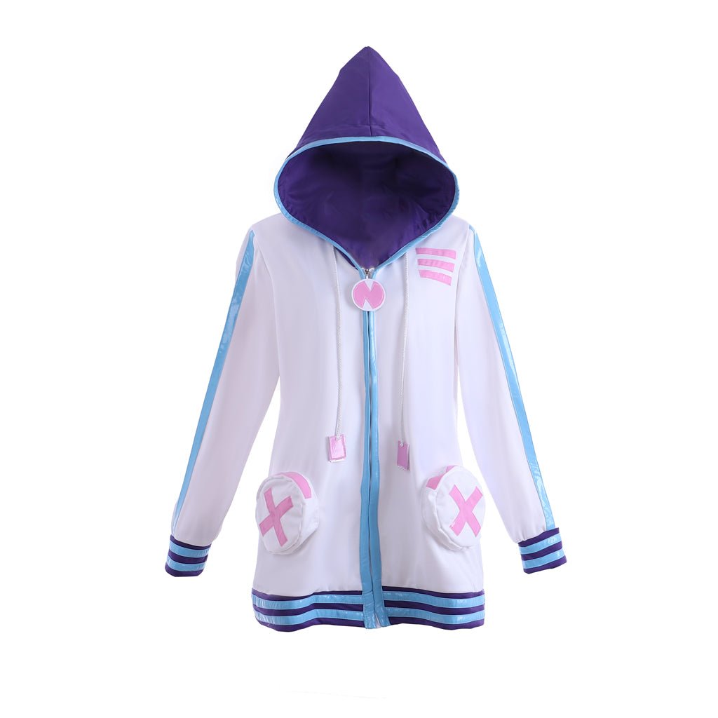 Pull Cosplay Hyperdimension Neptunia | Veste à Capuche Coeur Violet | Veste Anime Unisexe