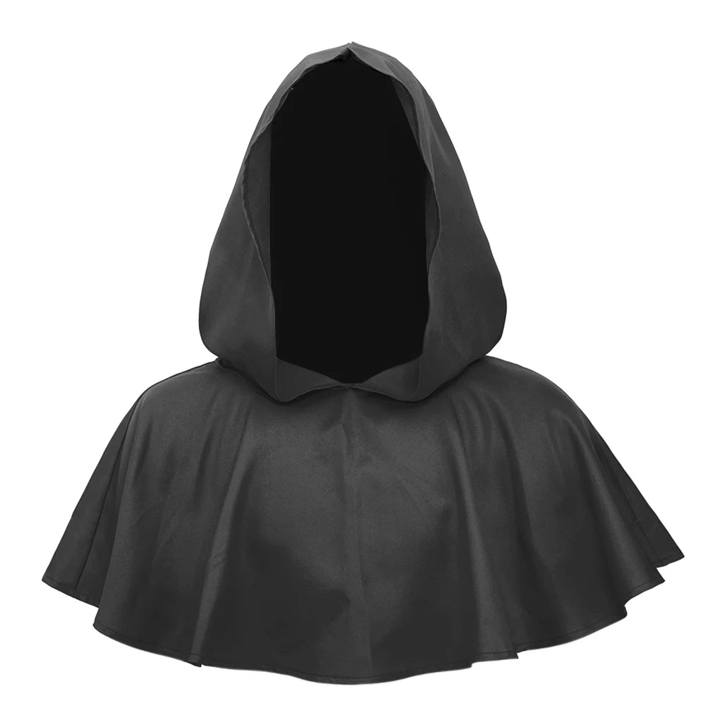 Cape Médiévale à Capuche pour Hommes - Couleur Unie Costume Sorcier | Collection Cosplay L'AniMirage