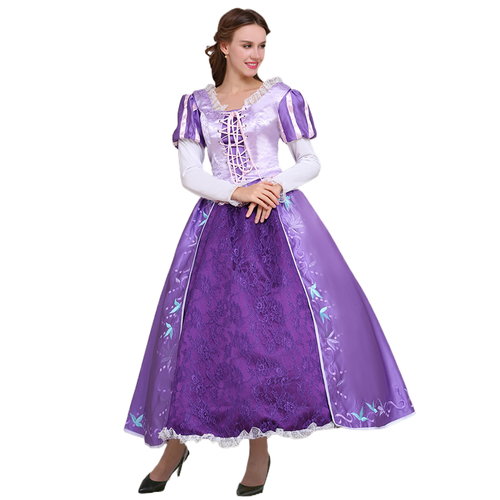 Série de Costumes Cosplay Disney Tangled | Rapunzel, Naveen, Mère Gothel & Plus