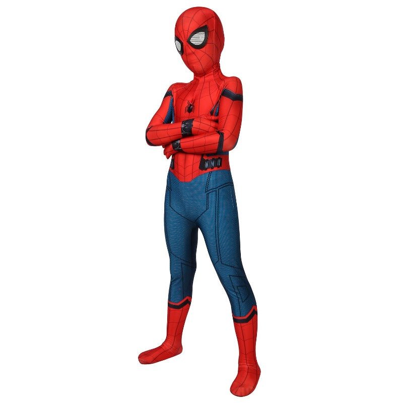 Costume Cosplay Spider-Man Homecoming Enfant - Combinaison Halloween pour Garçons et Filles